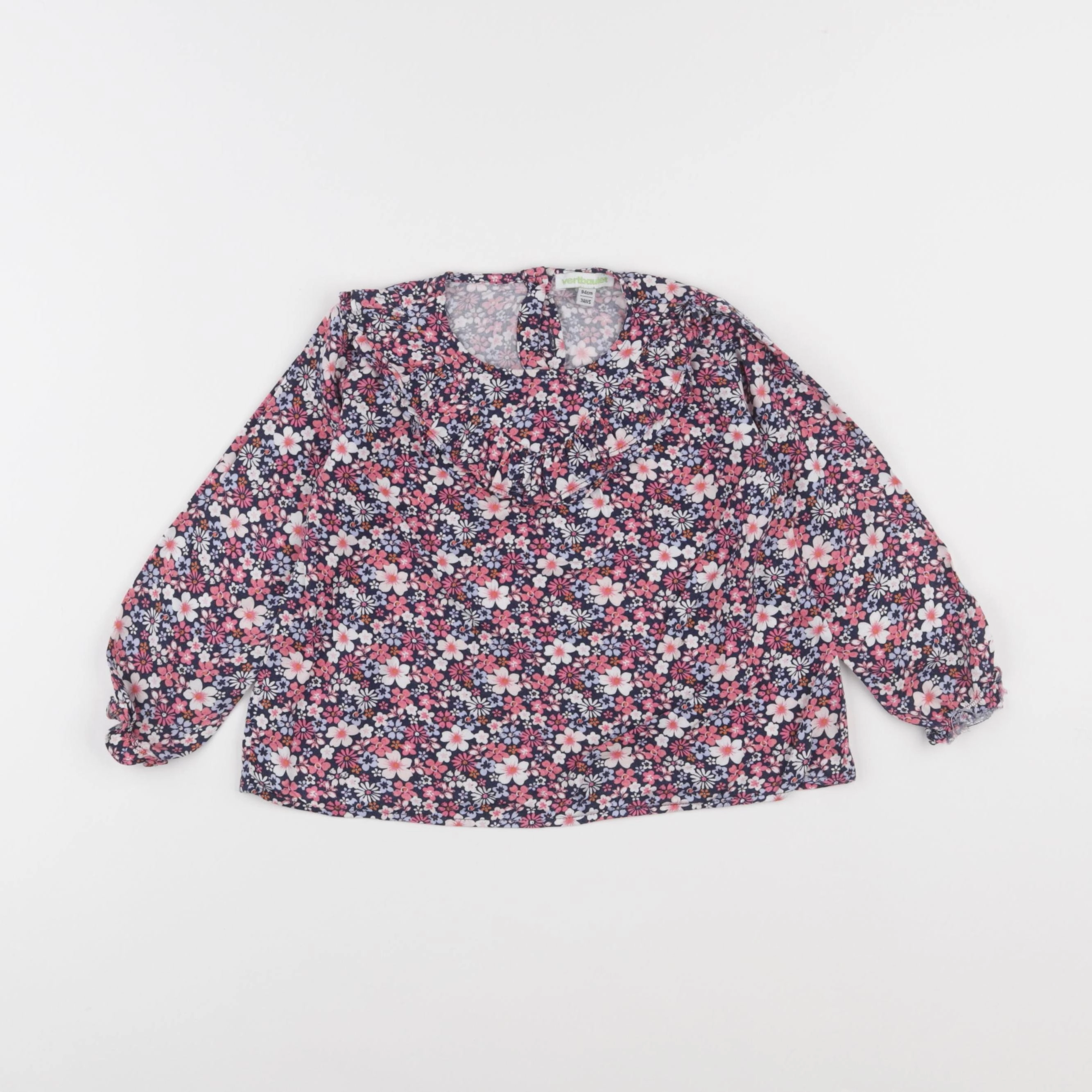 Vertbaudet - blouse bleu - 3 ans