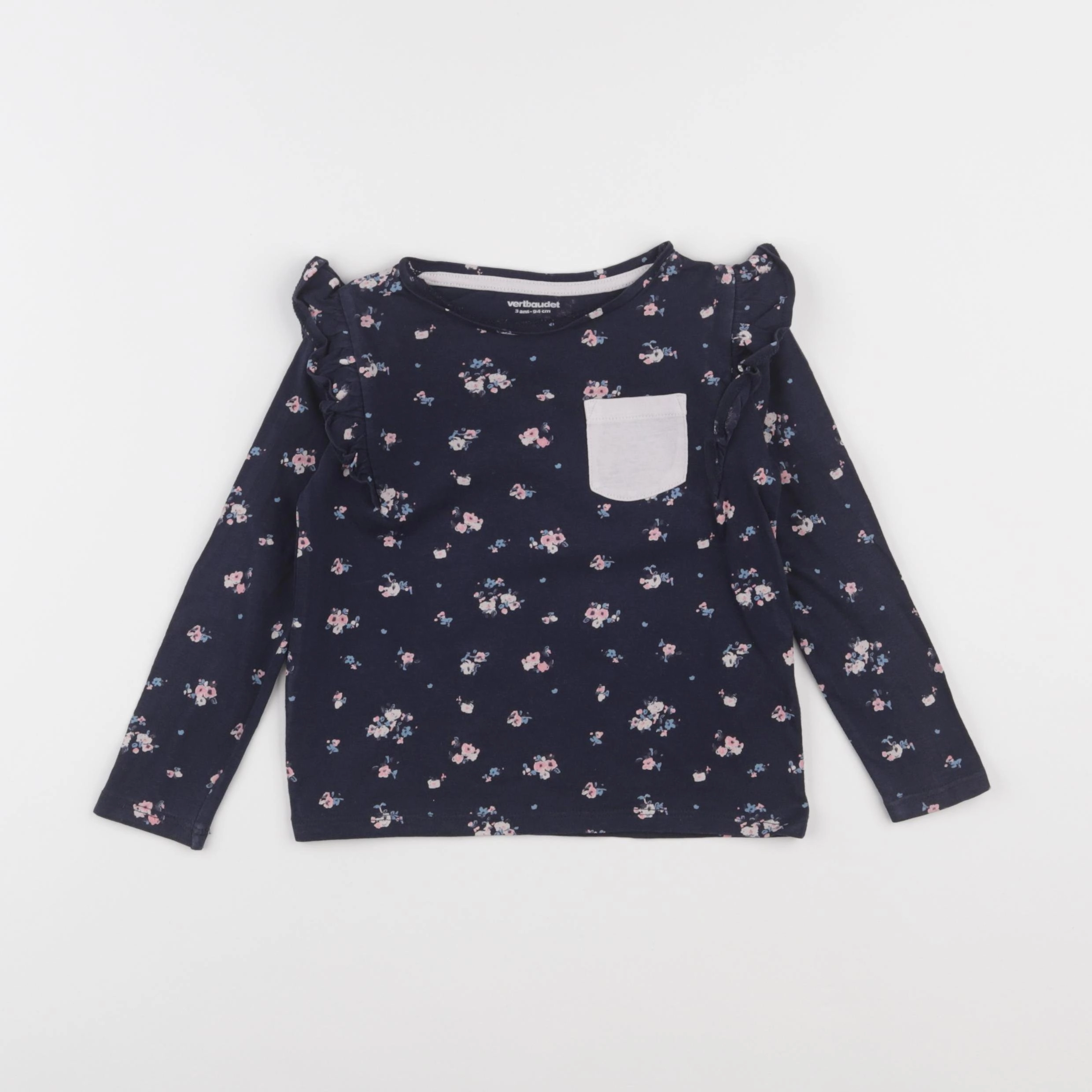 Vertbaudet - tee-shirt bleu - 3 ans