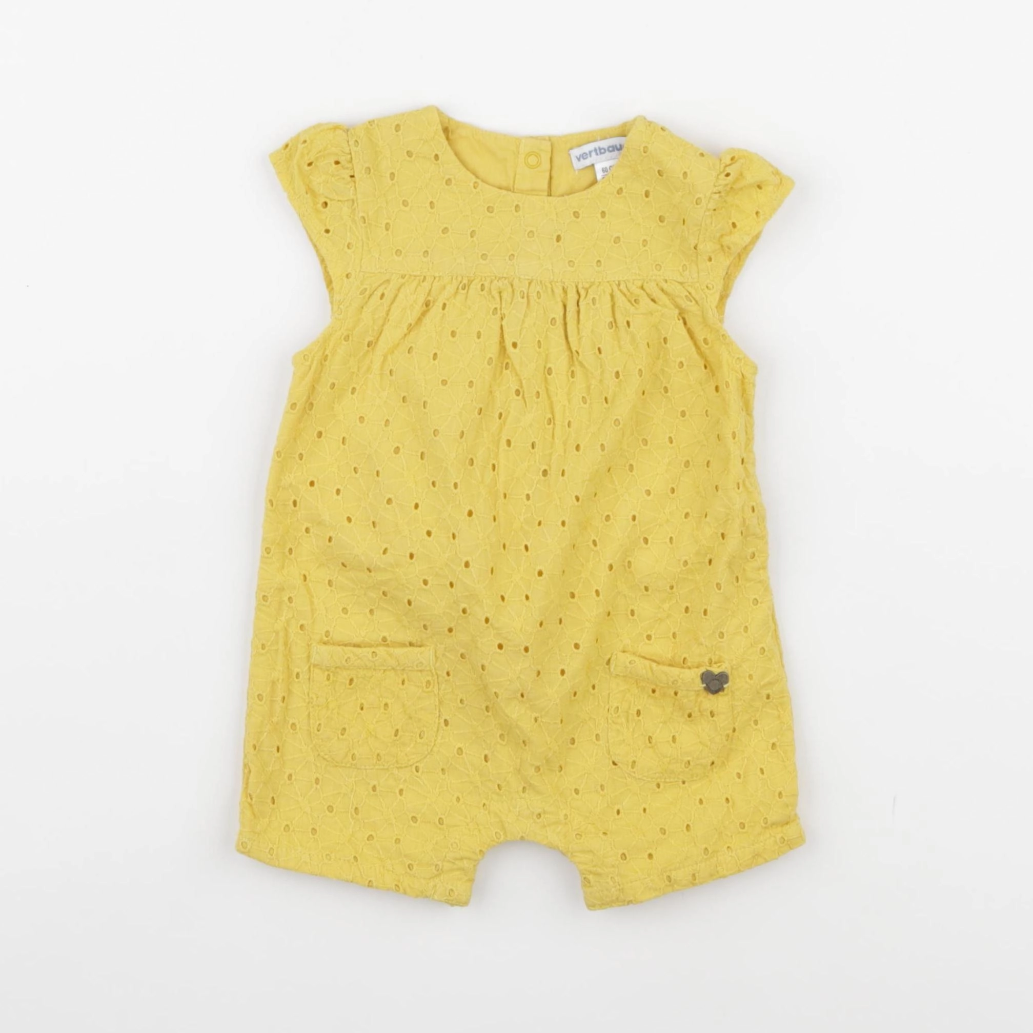 Vertbaudet - combinaison jaune - 3 mois