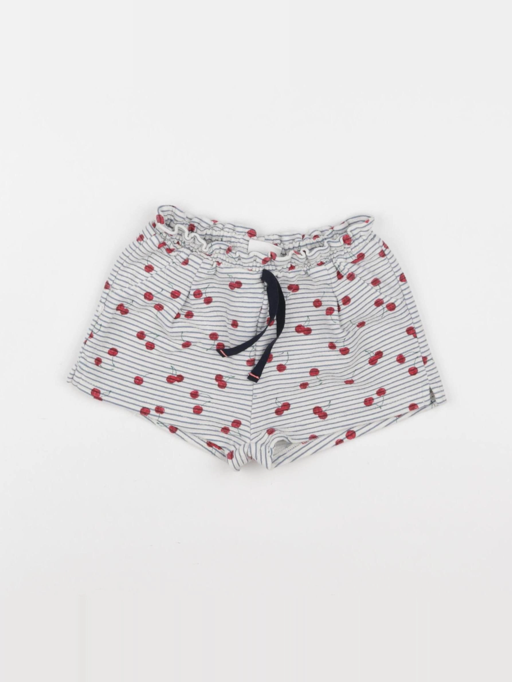 Zara - short bleu, rouge - 9/12 mois