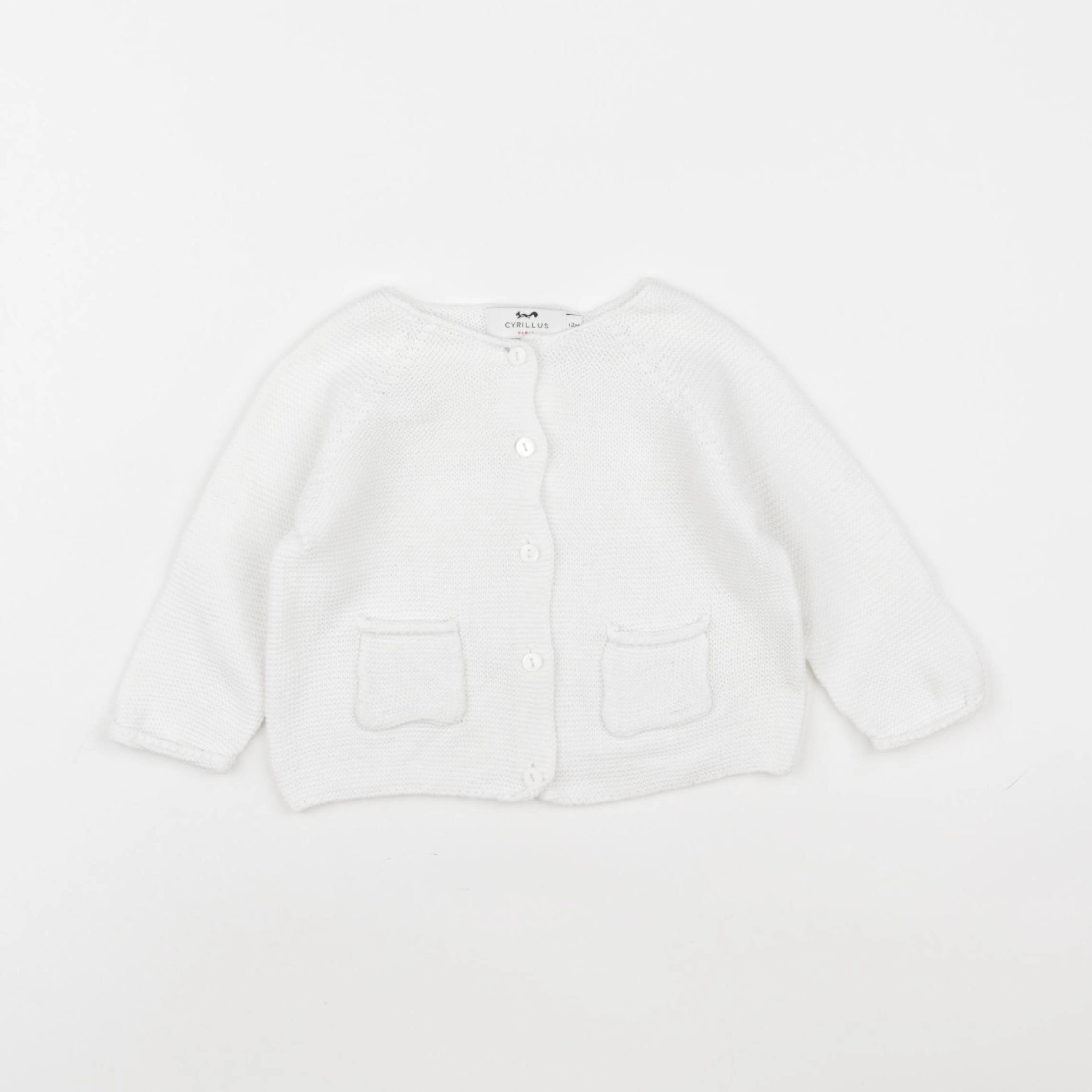Cyrillus - gilet blanc - 12 mois