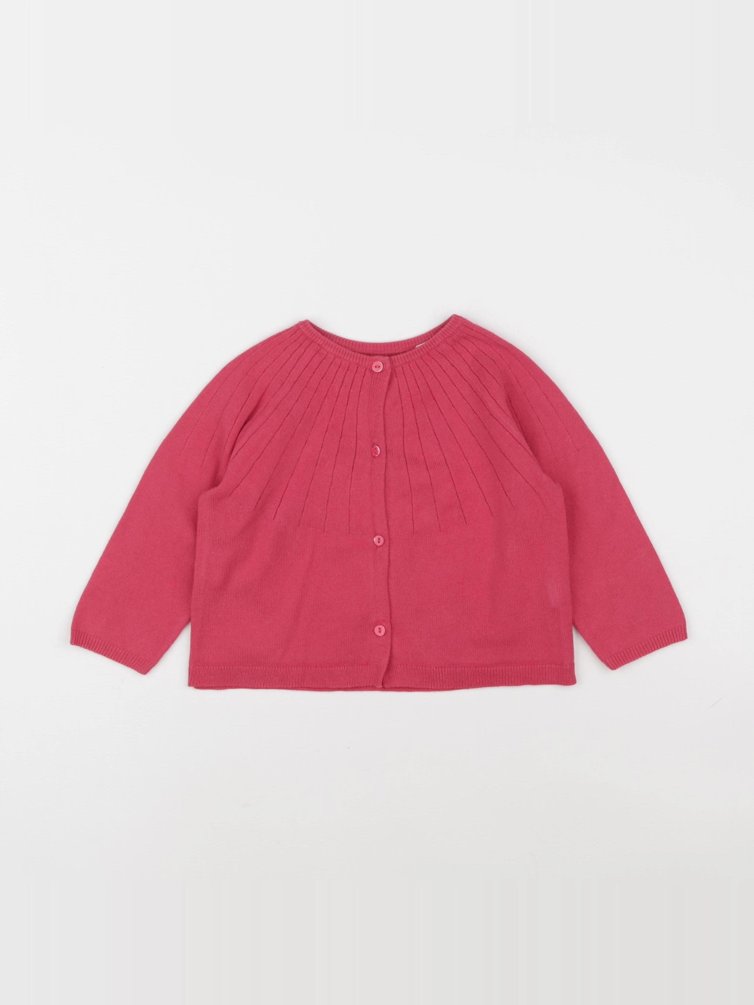 Zara - gilet rose - 9/12 mois