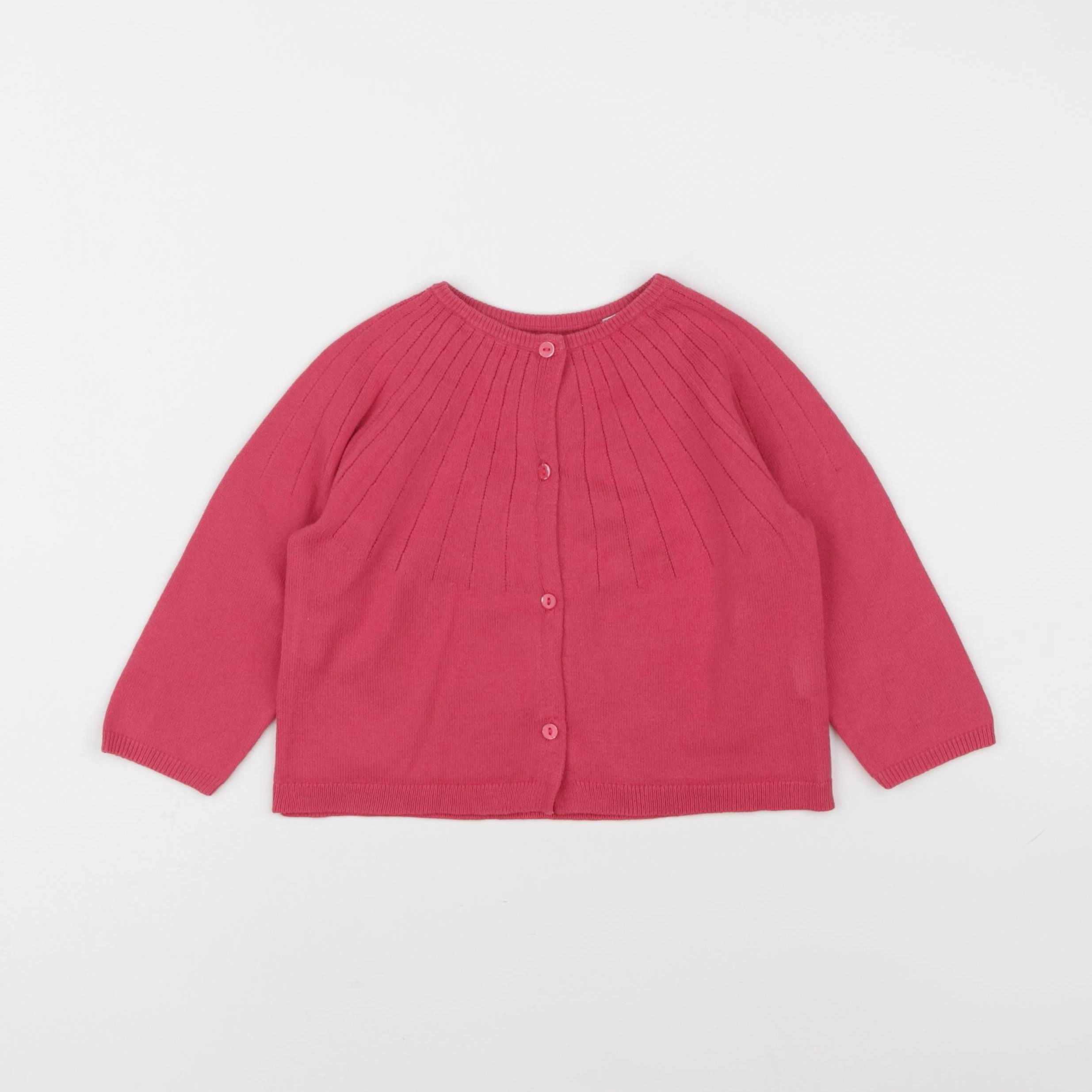 Zara - gilet rose - 9/12 mois