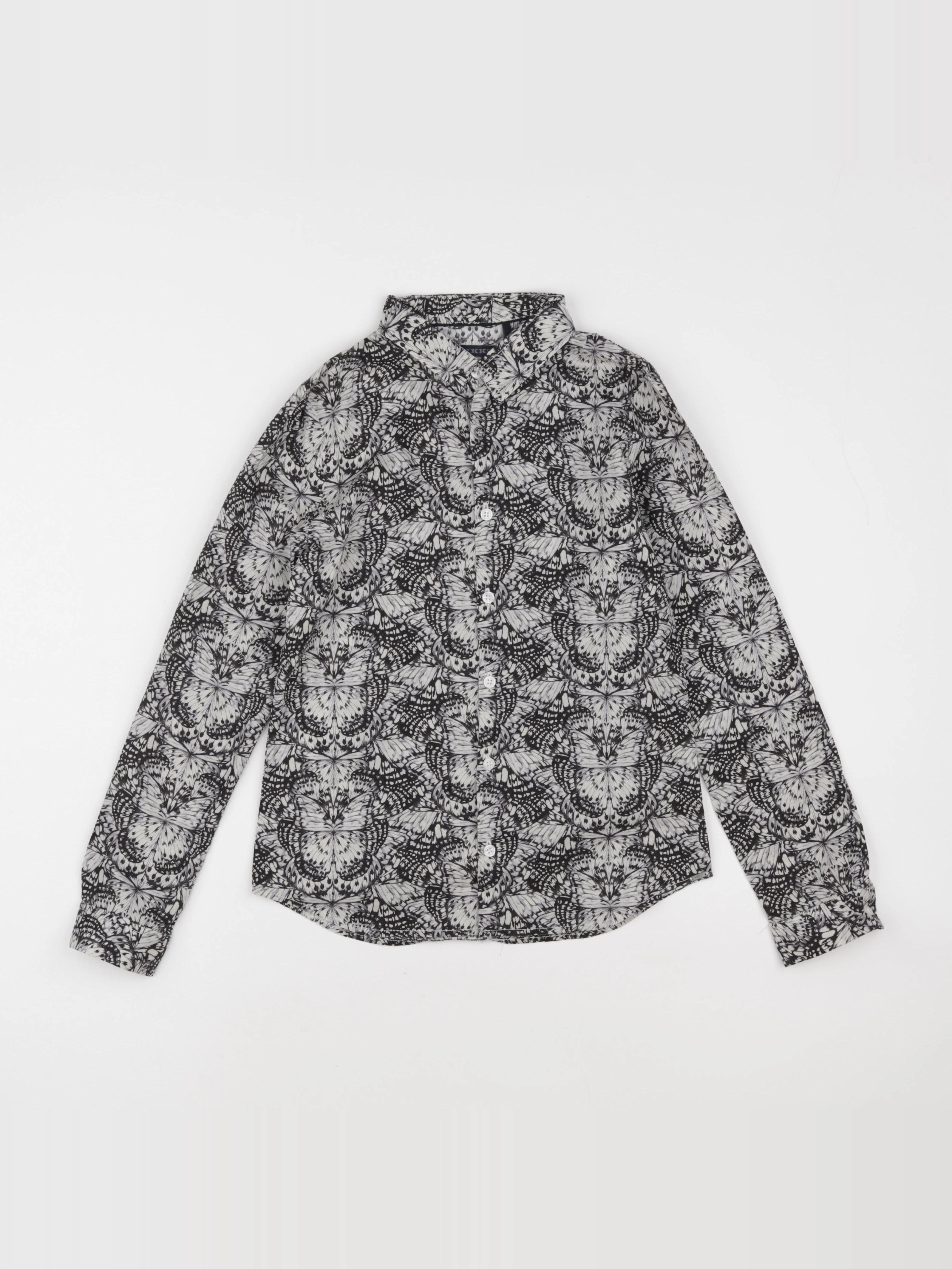 IKKS - chemise beige, noir - 10 ans