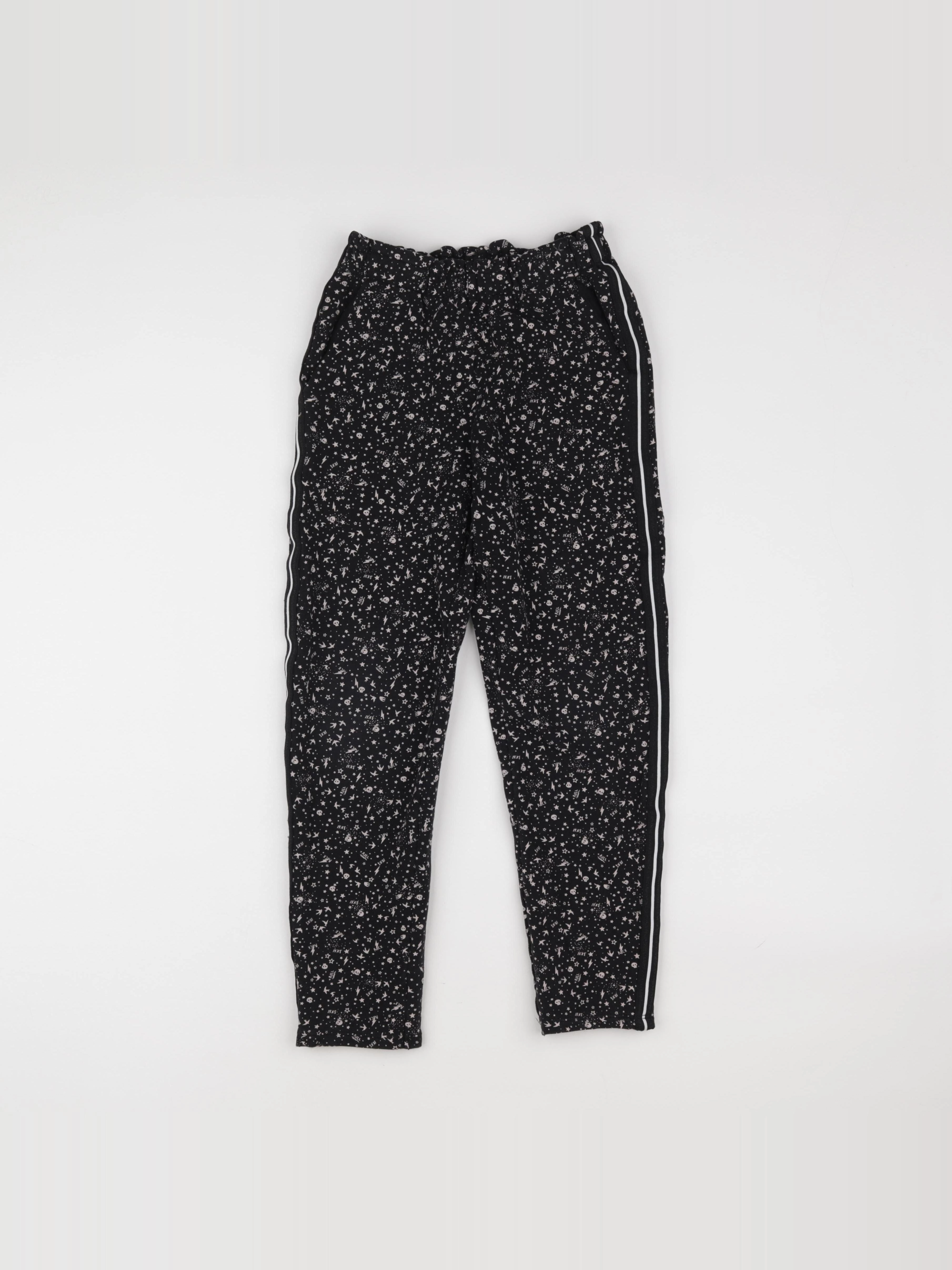 IKKS - jogging noir, beige - 10 ans
