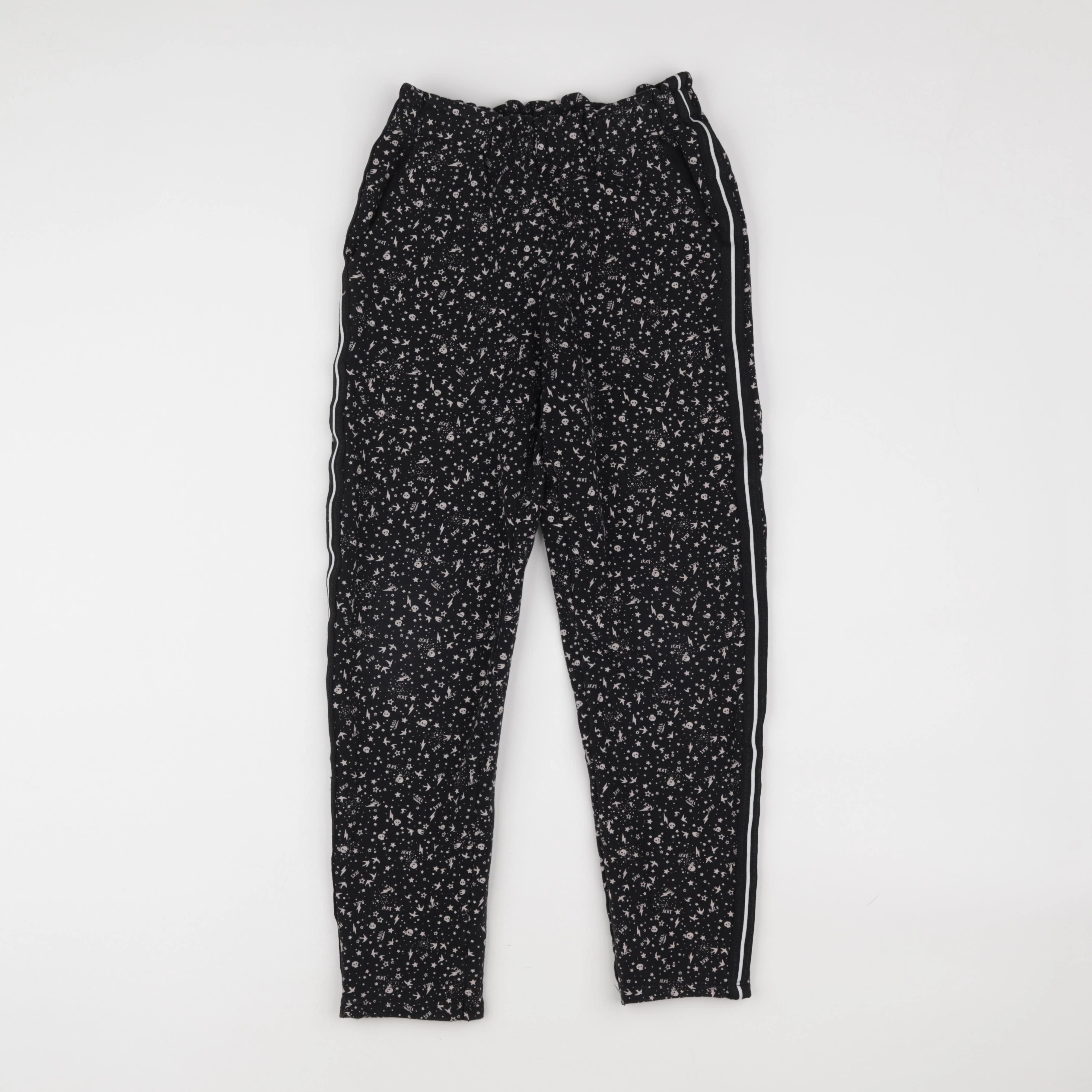IKKS - jogging noir, beige - 10 ans