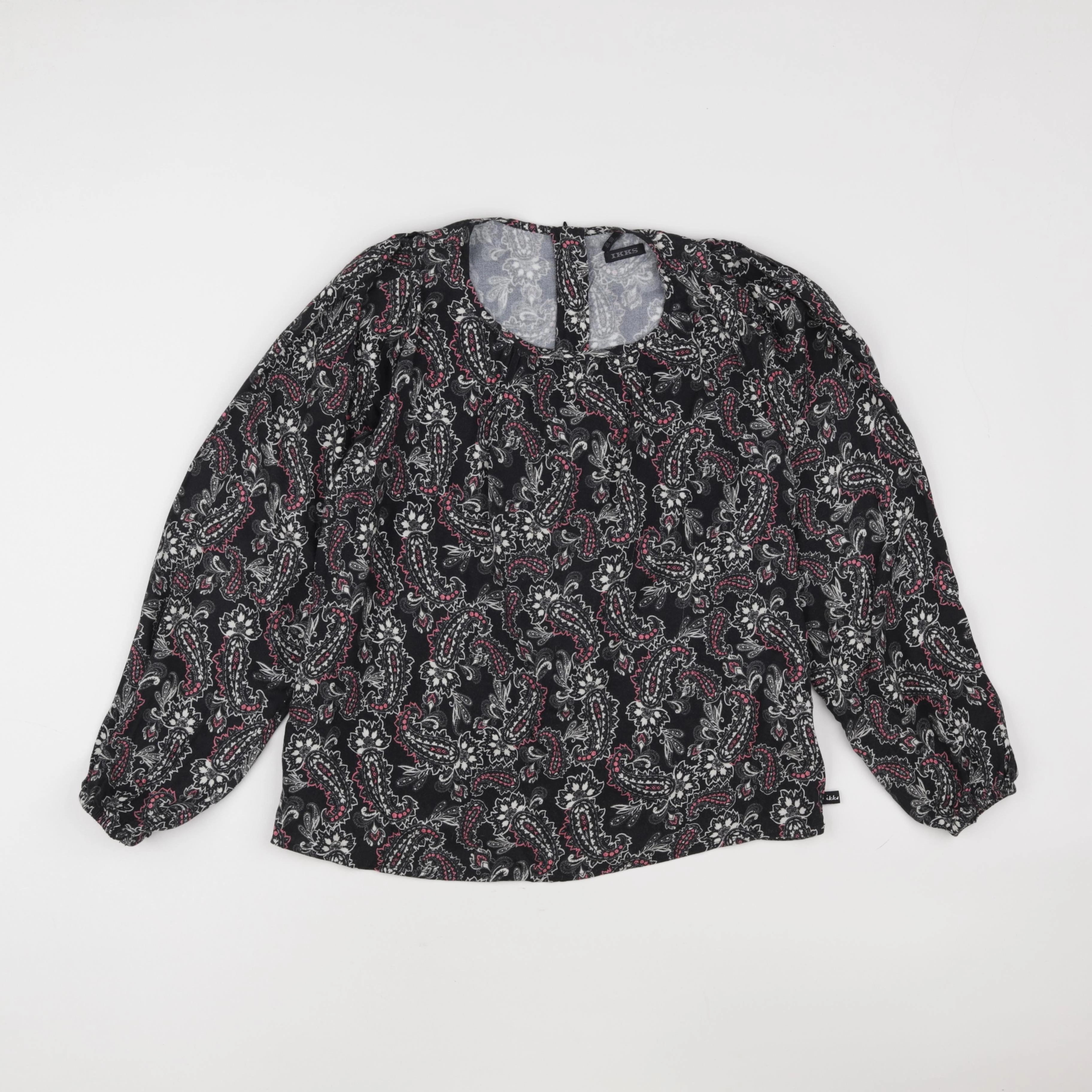 IKKS - blouse noir, rose - 10 ans