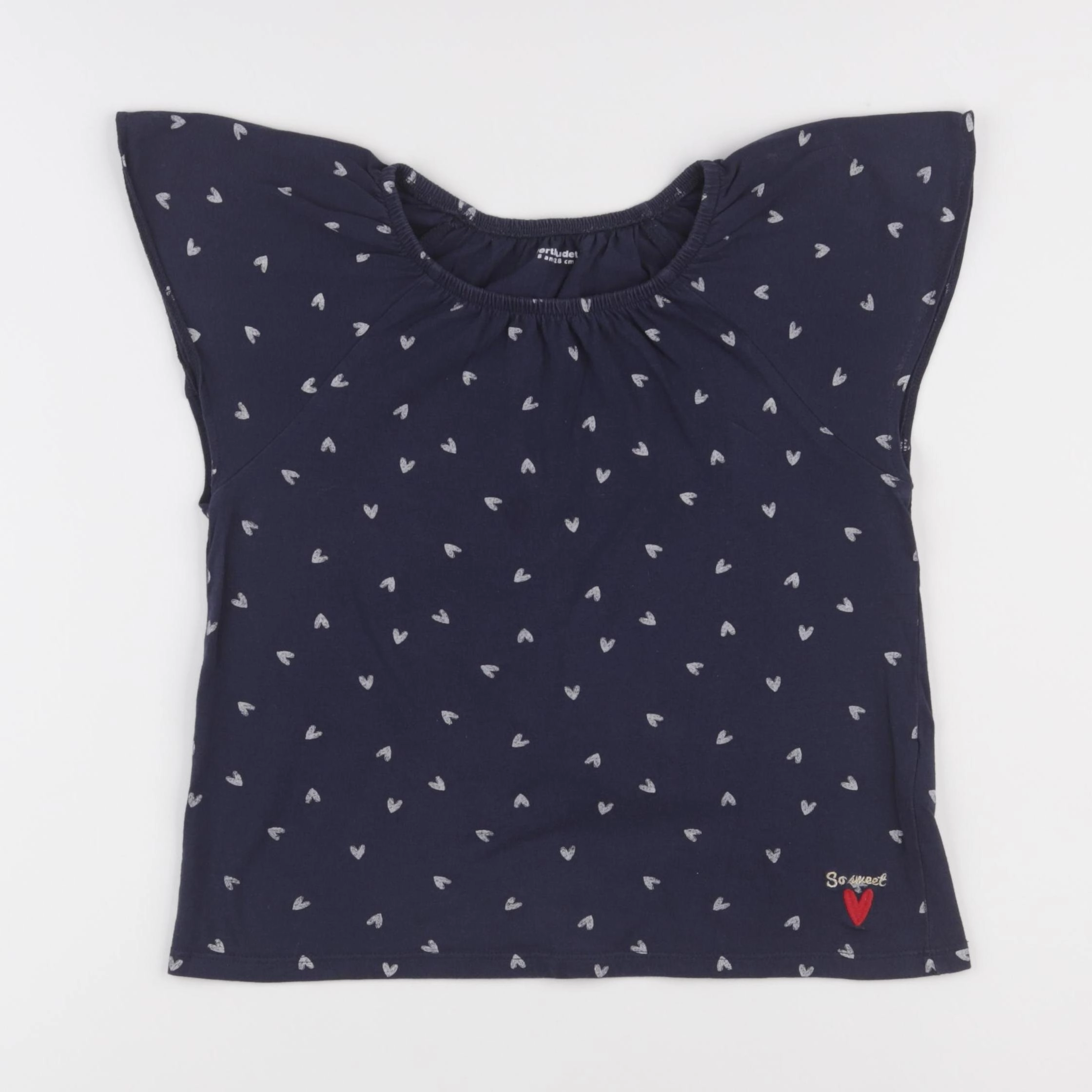 Vertbaudet - tee-shirt bleu - 8 ans