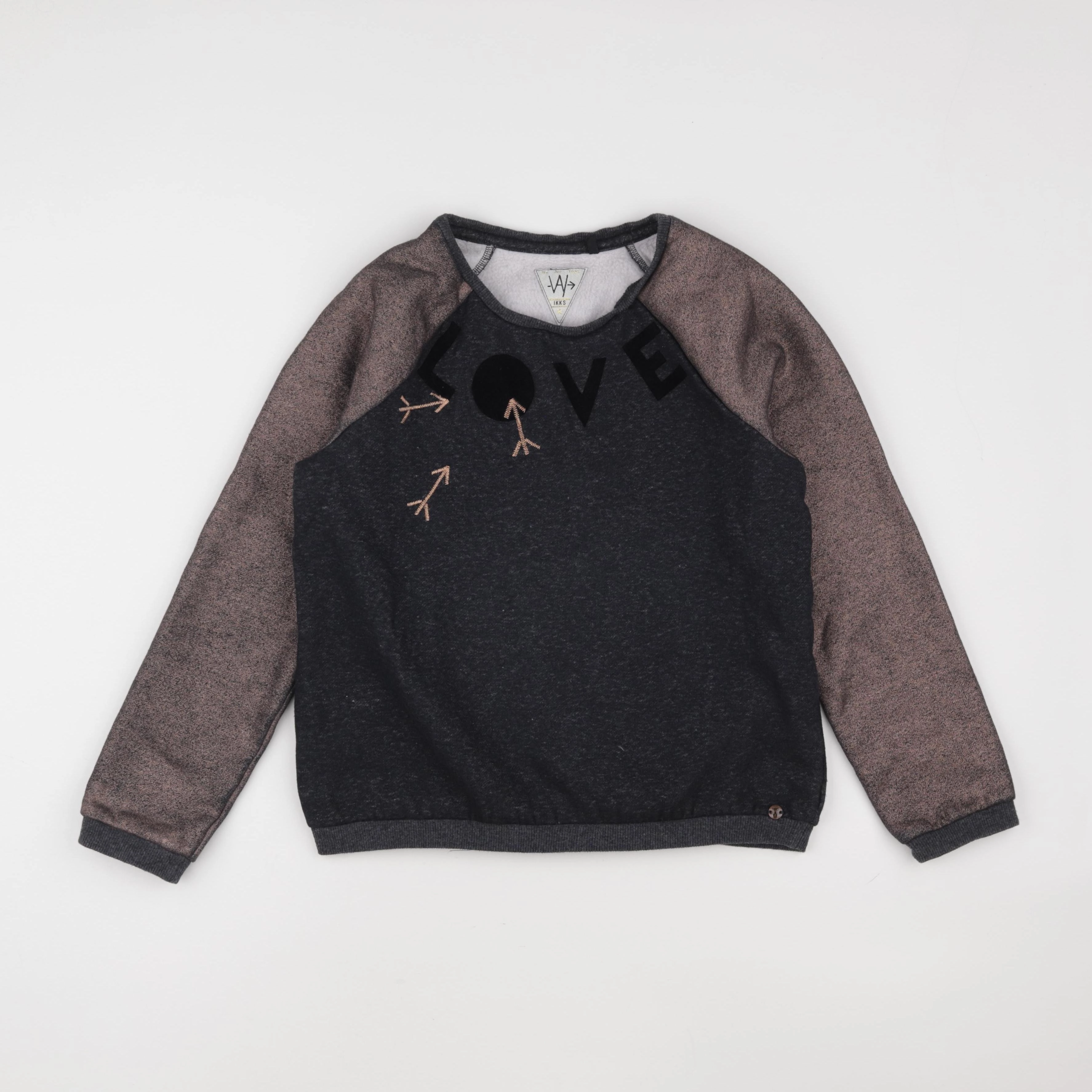 IKKS - sweat noir, bronze - 14 ans