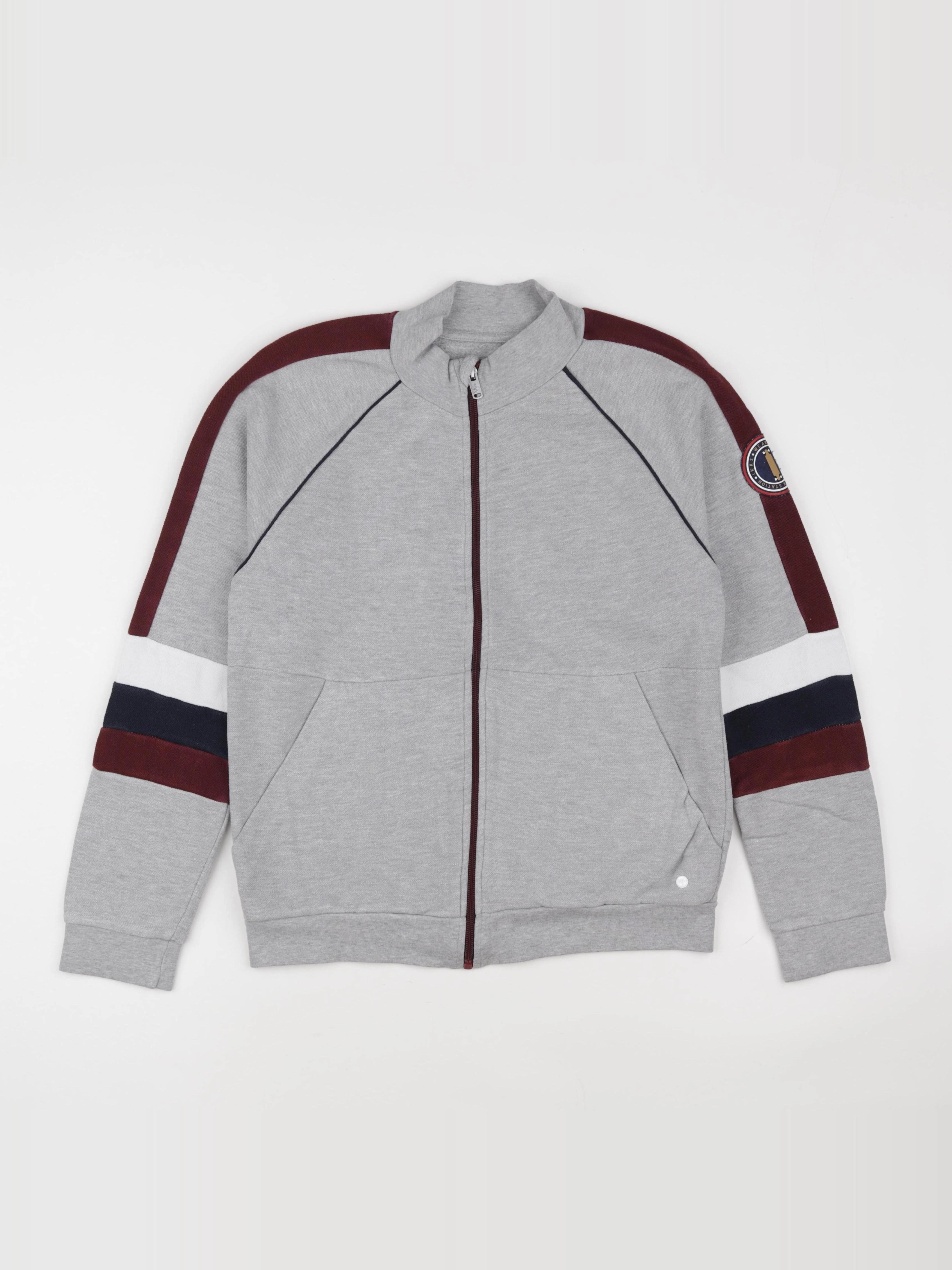 IKKS - sweat gris, rouge - 12 ans