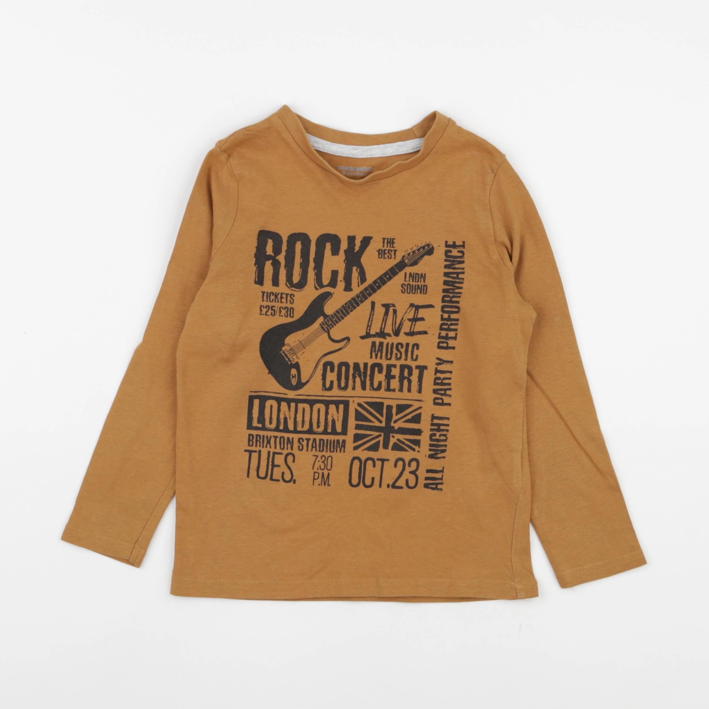 Vertbaudet - tee-shirt marron - 5 ans