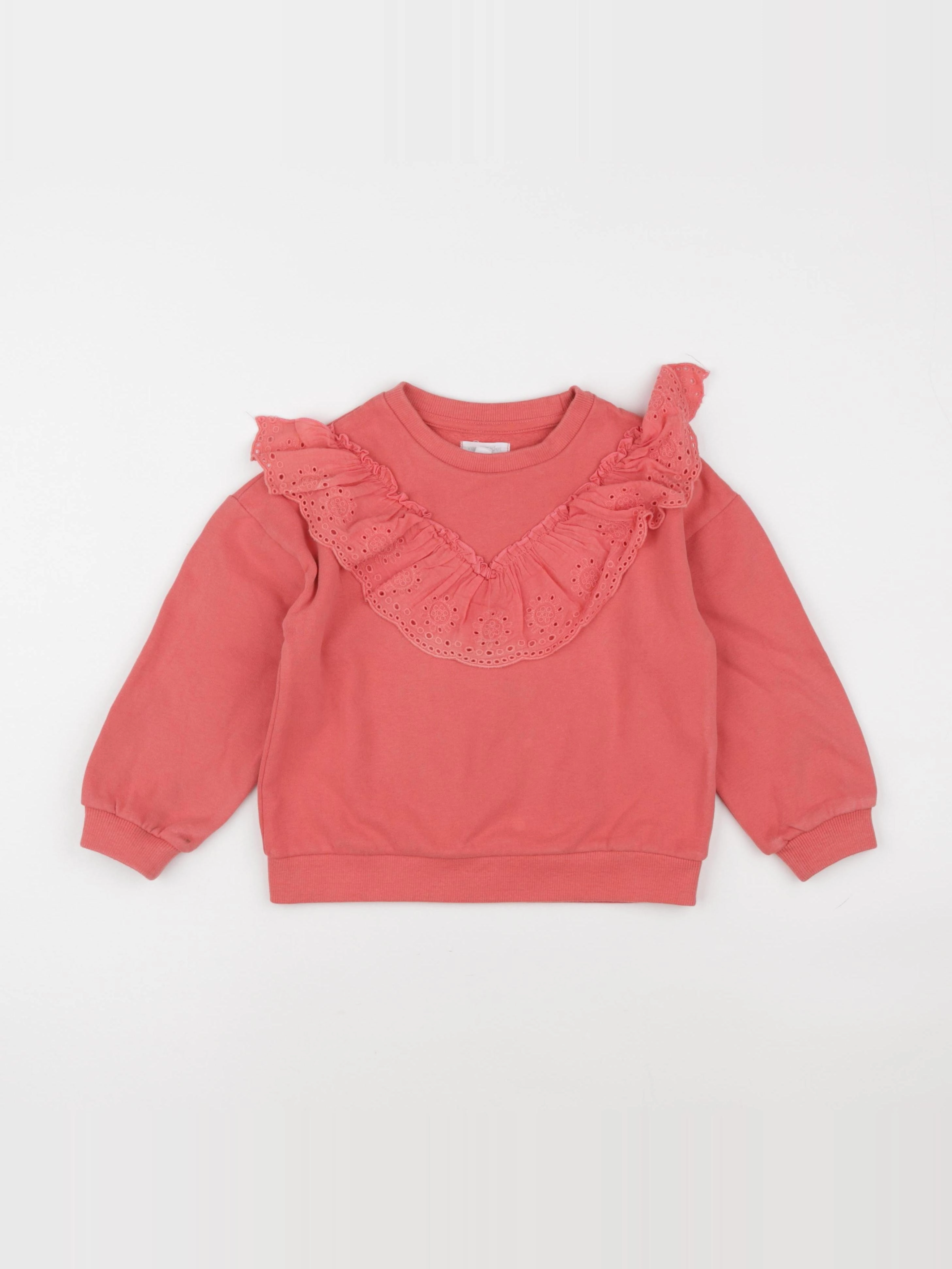 Vertbaudet - sweat rose - 6 ans