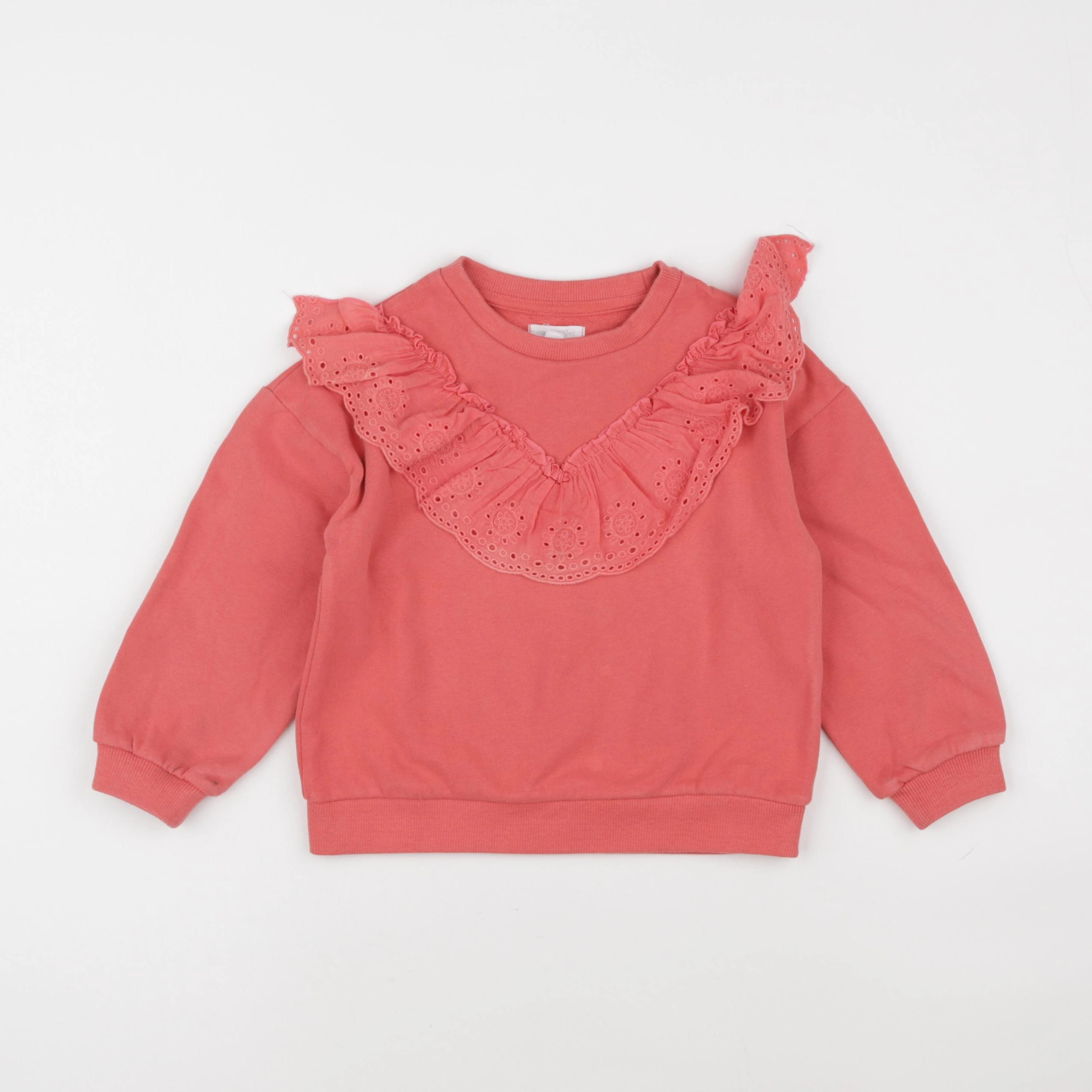 Vertbaudet - sweat rose - 6 ans