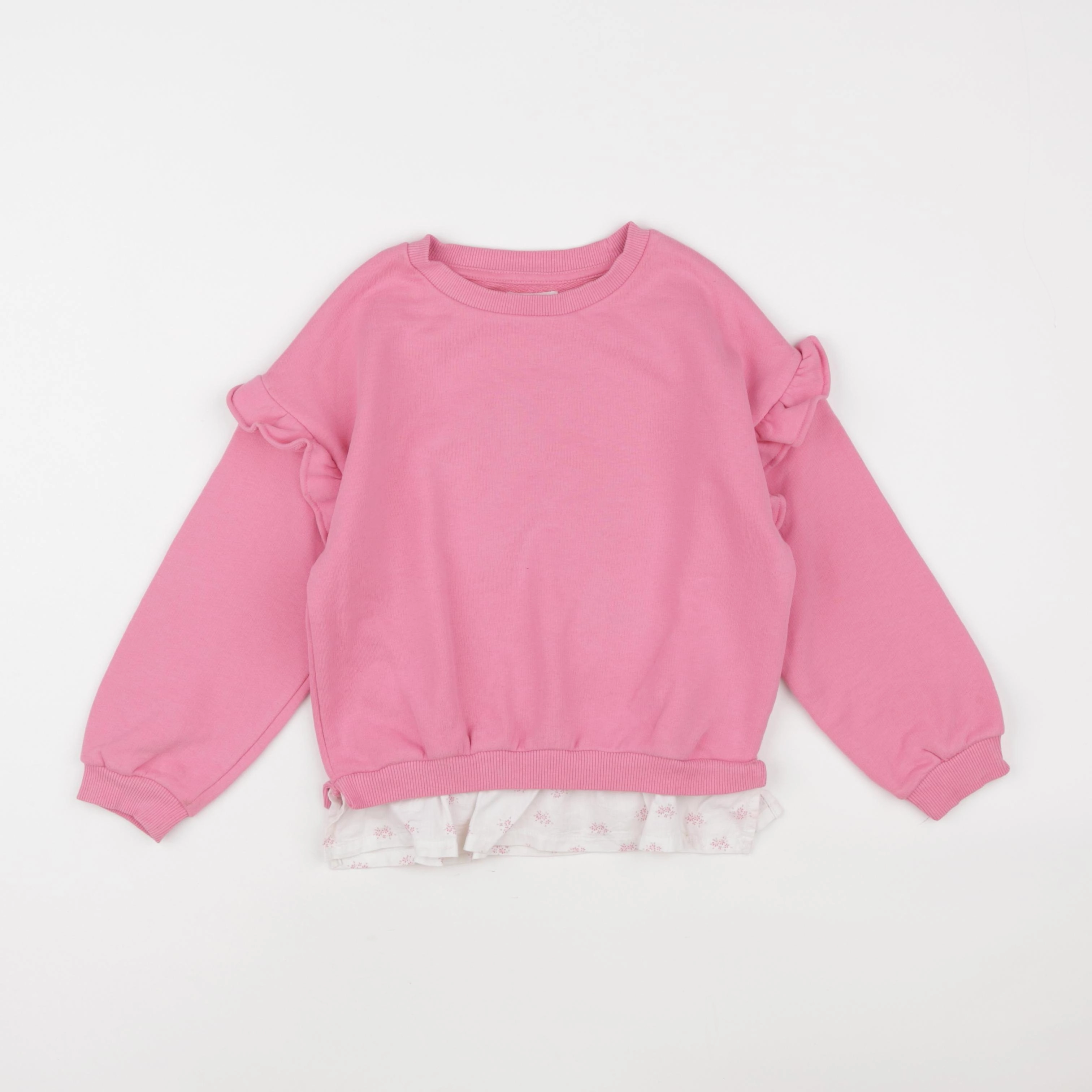 Vertbaudet - sweat rose - 6 ans