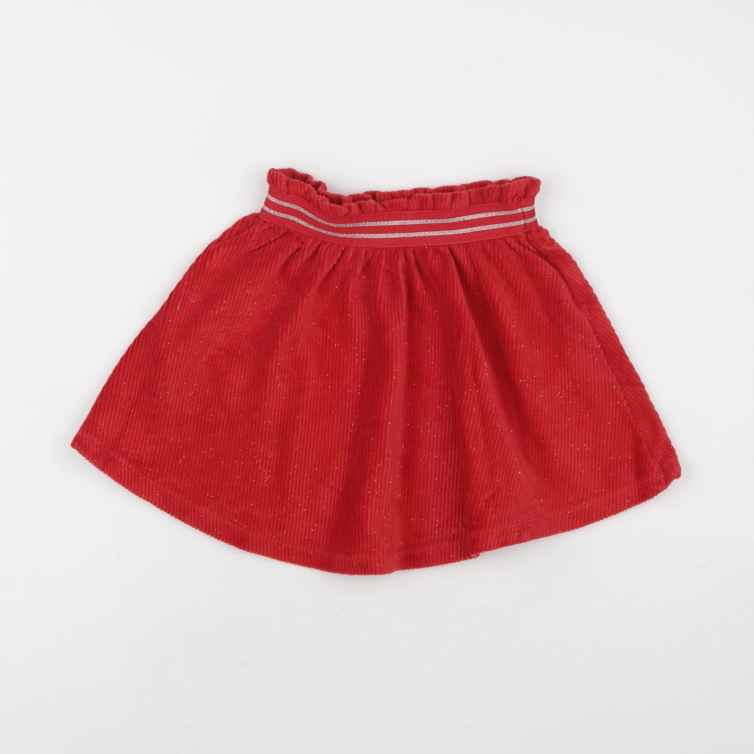 Vertbaudet - jupe rouge, or - 5 ans