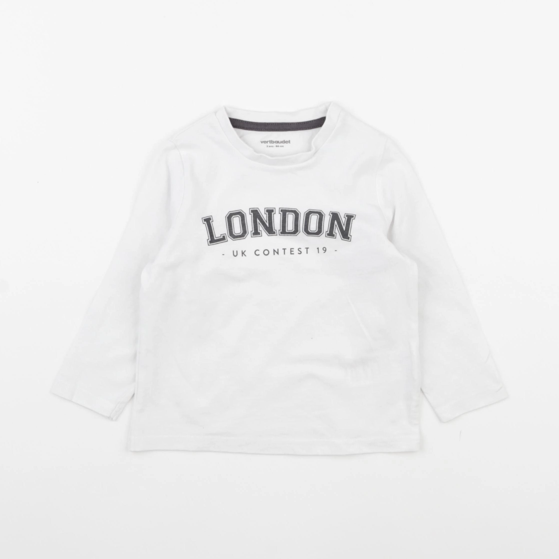 Vertbaudet - tee-shirt blanc - 2 ans