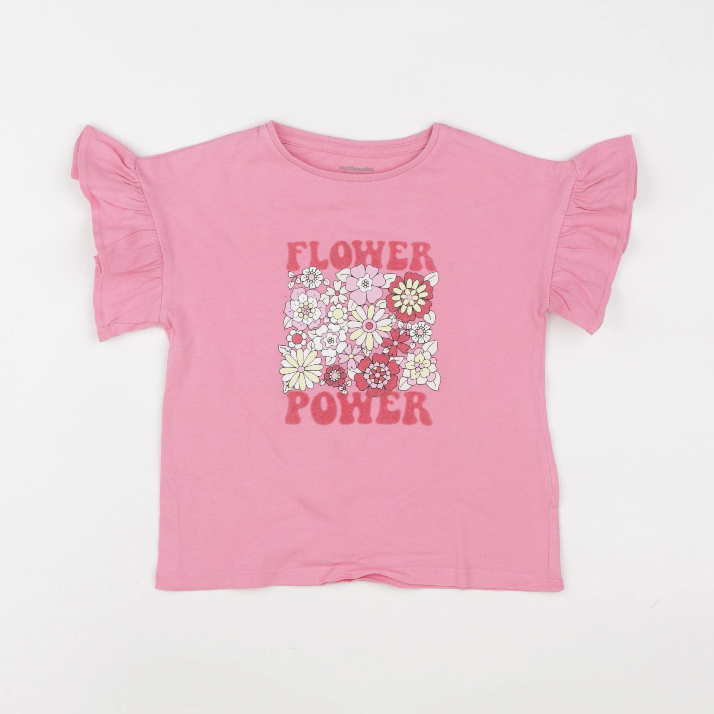 Vertbaudet - tee-shirt rose - 6 ans