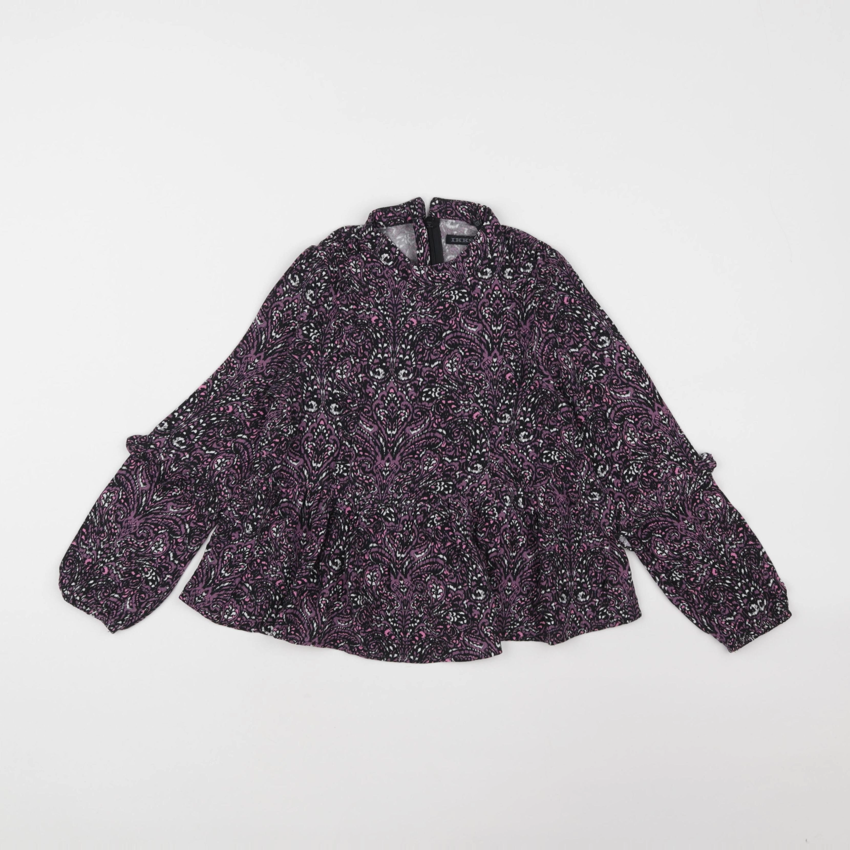 IKKS - blouse violet, noir - 8 ans