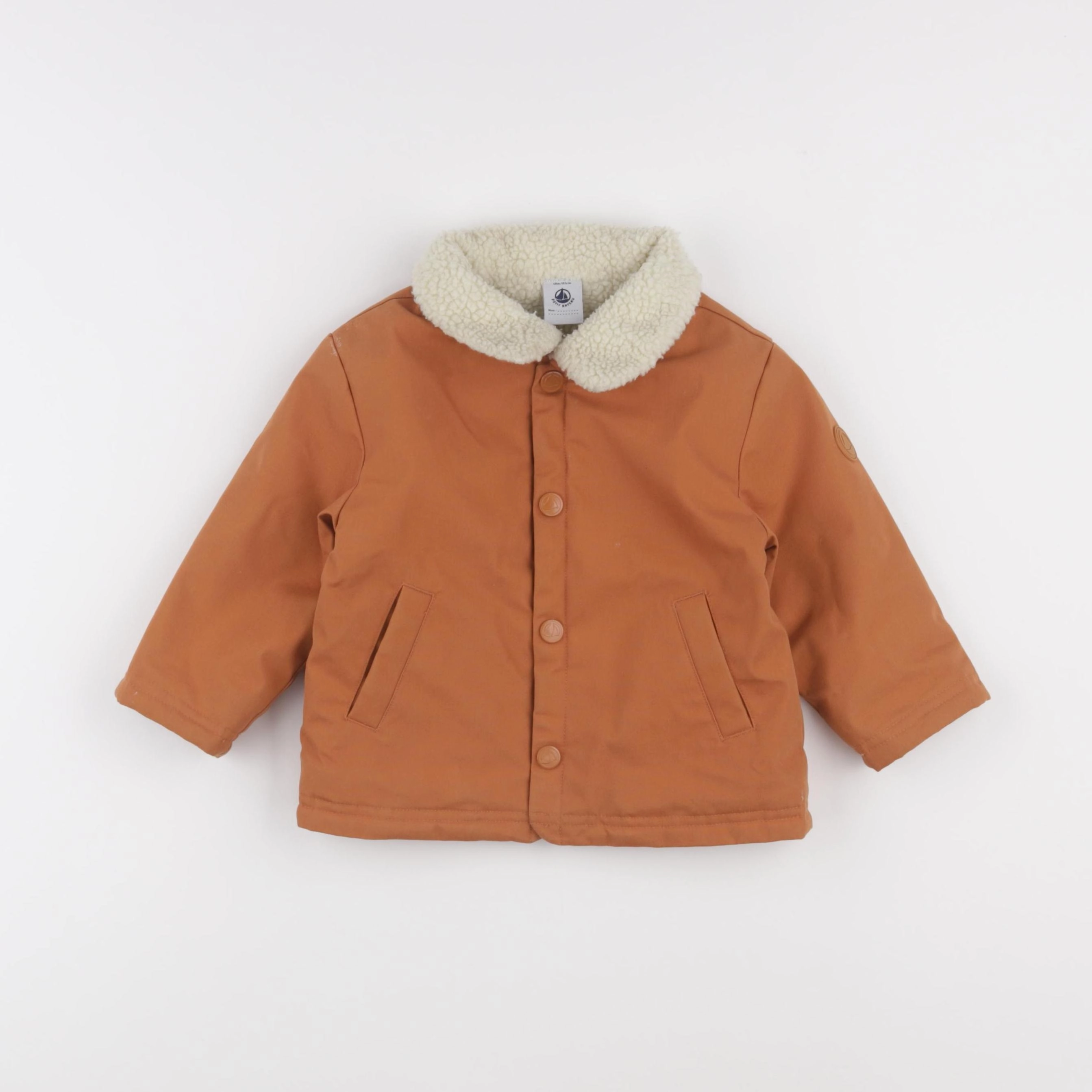 Petit Bateau - parka marron - 18 mois