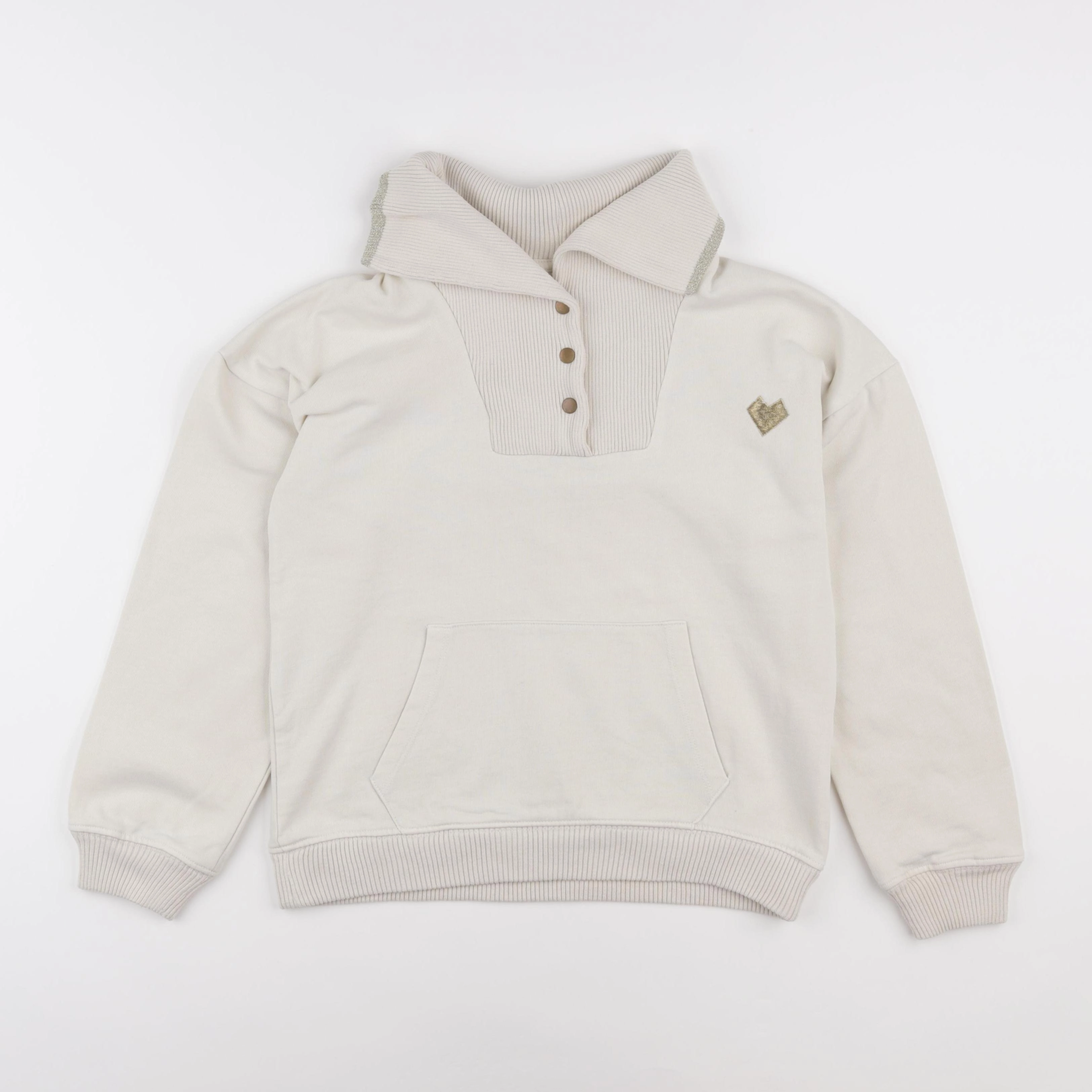 Vertbaudet - sweat beige - 12 ans