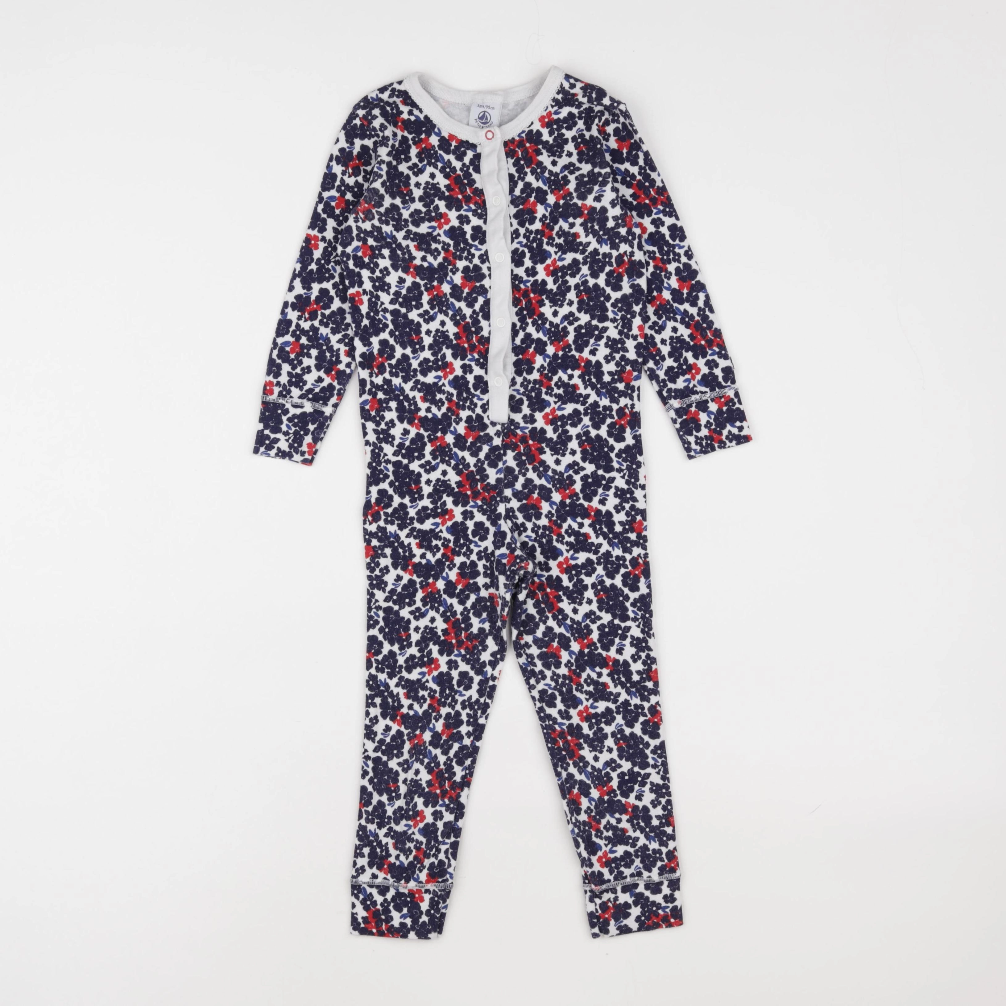 Petit Bateau - pyjama coton bleu - 3 ans