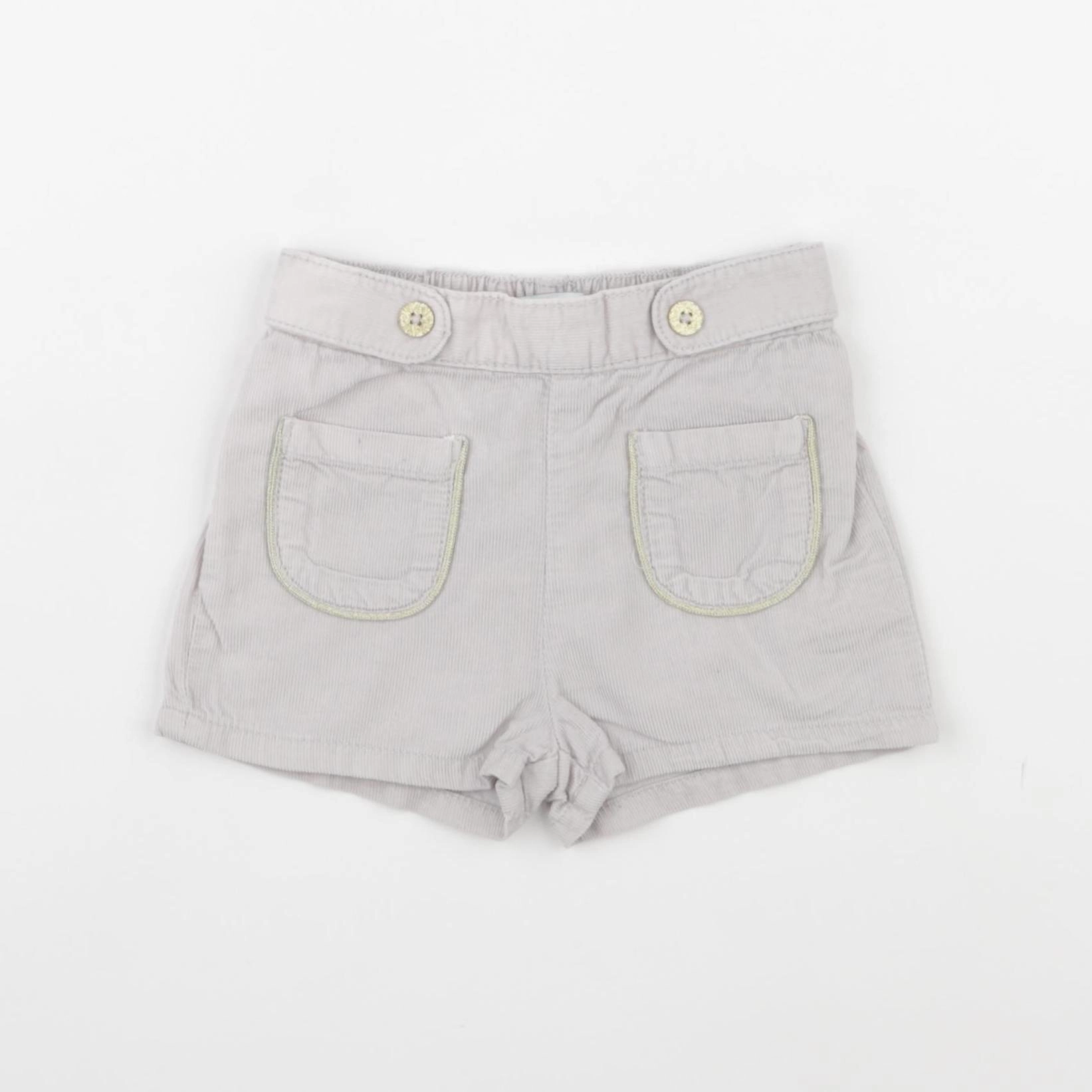 Vertbaudet - short or, marron - 18 mois