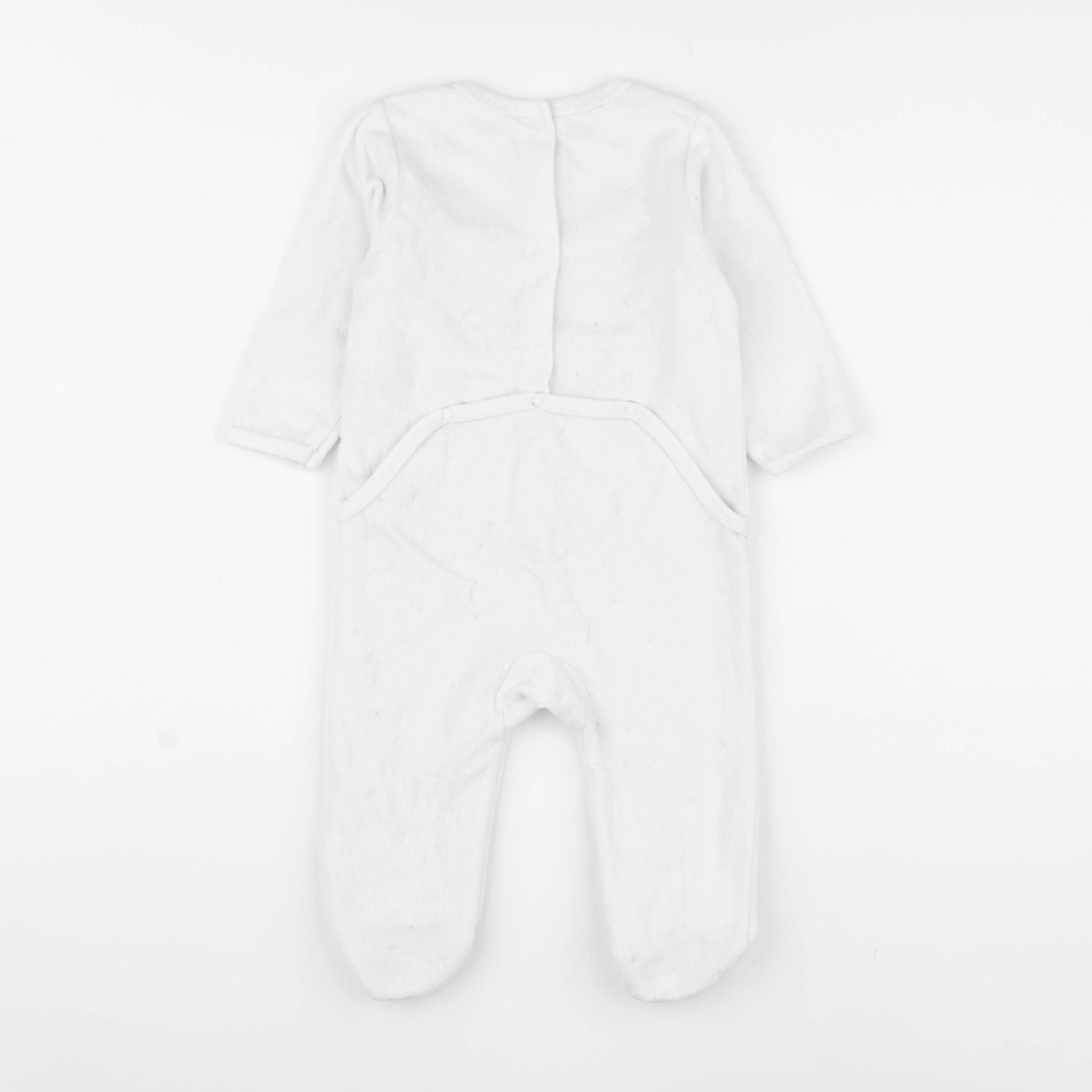 Vertbaudet - pyjama velours blanc - 12 mois