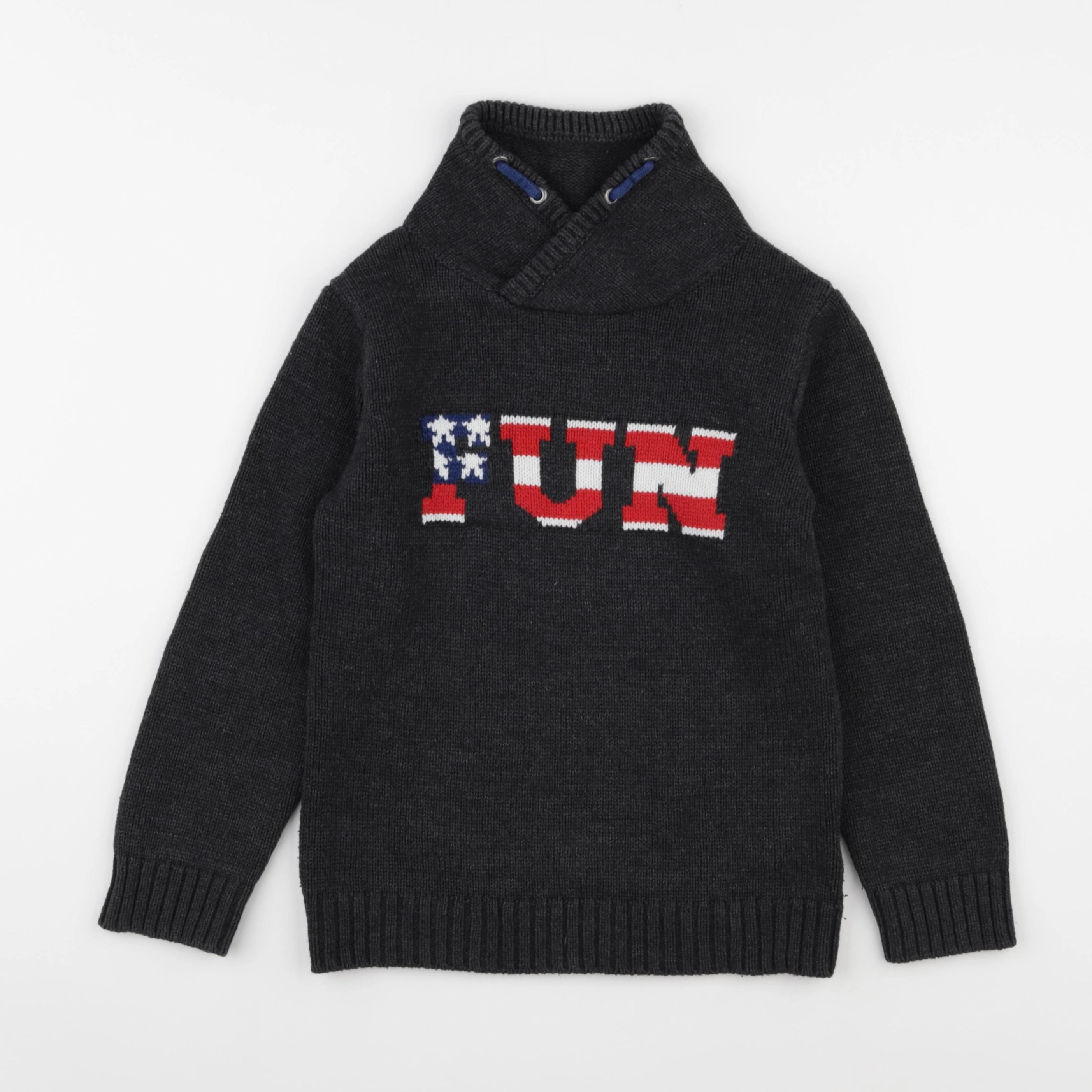 Vertbaudet - pull gris - 8 ans
