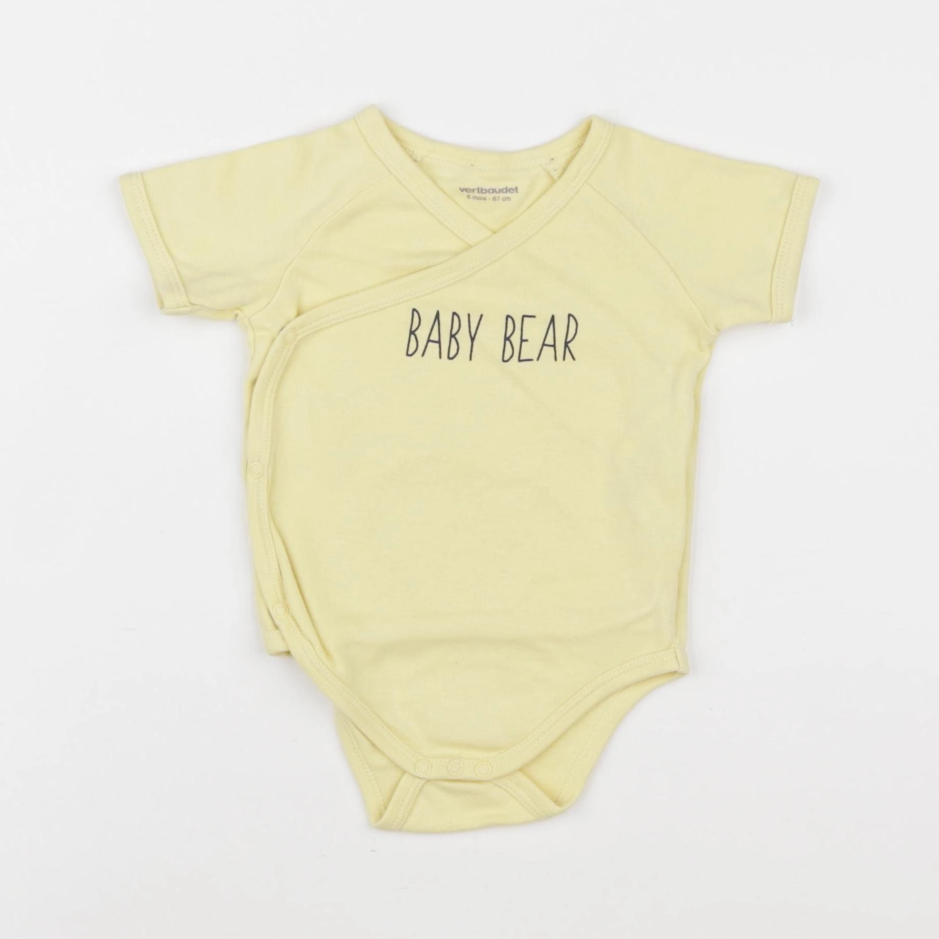 Vertbaudet - body jaune - 6 mois