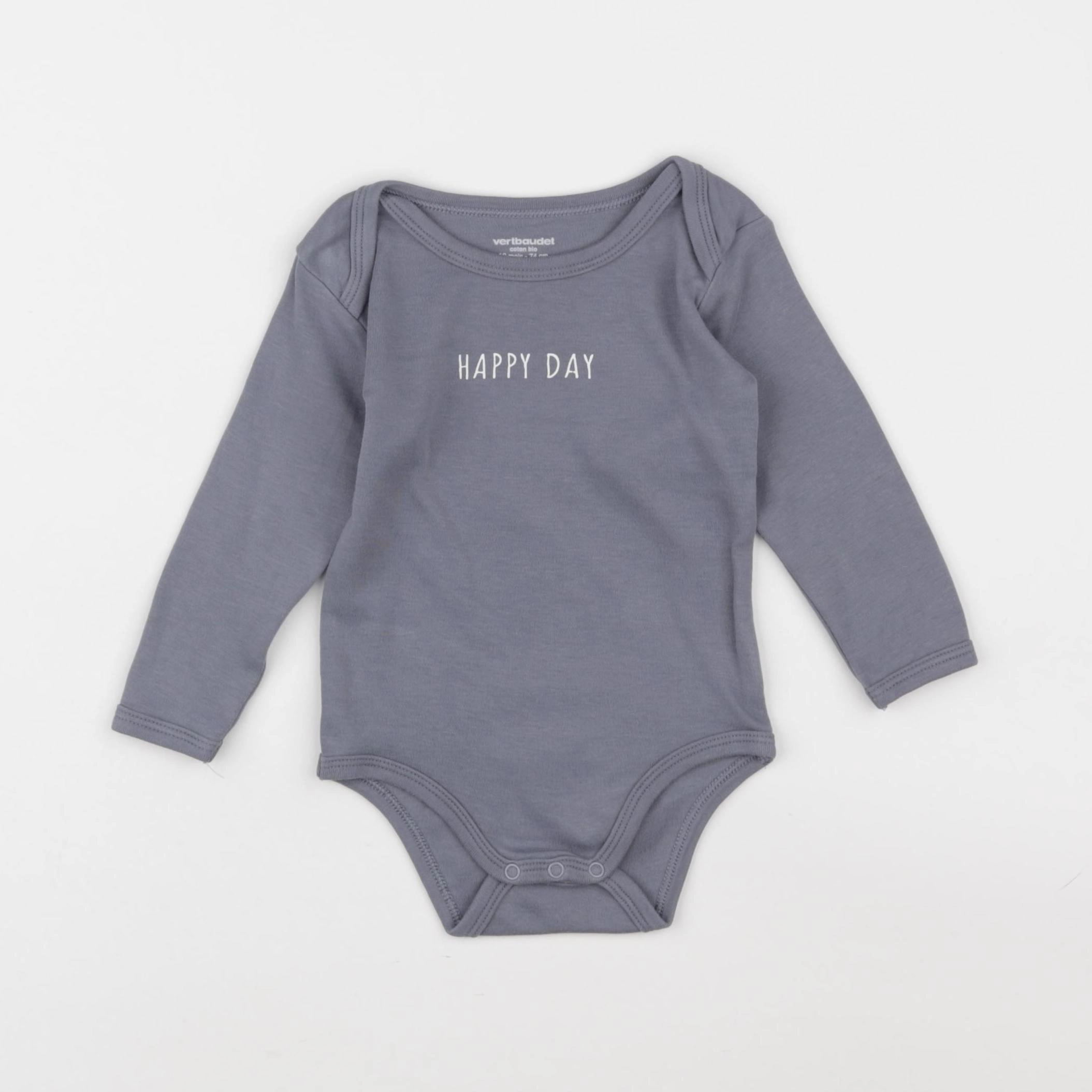 Vertbaudet - body bleu - 12 mois