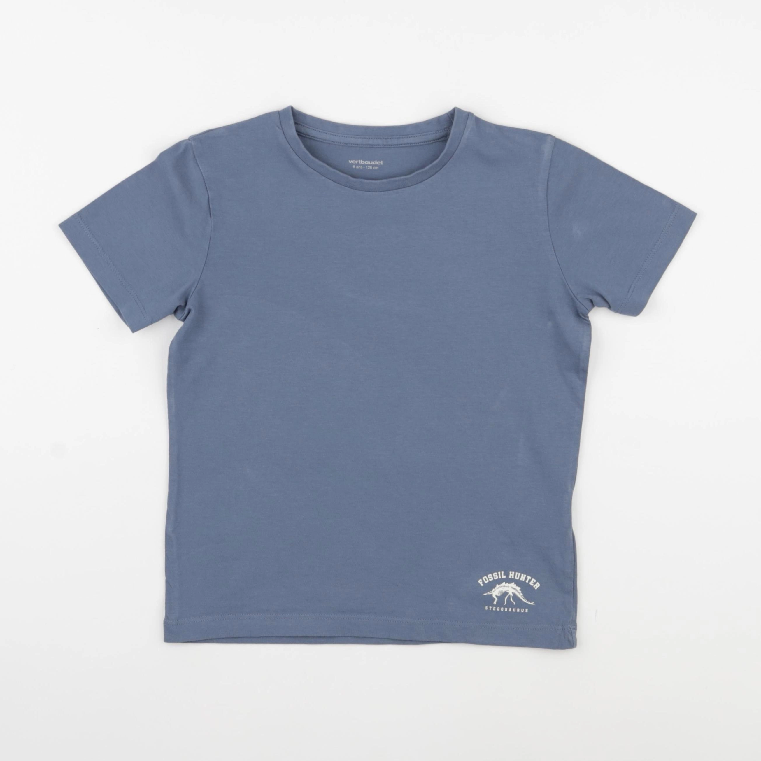 Vertbaudet - tee-shirt bleu - 8 ans