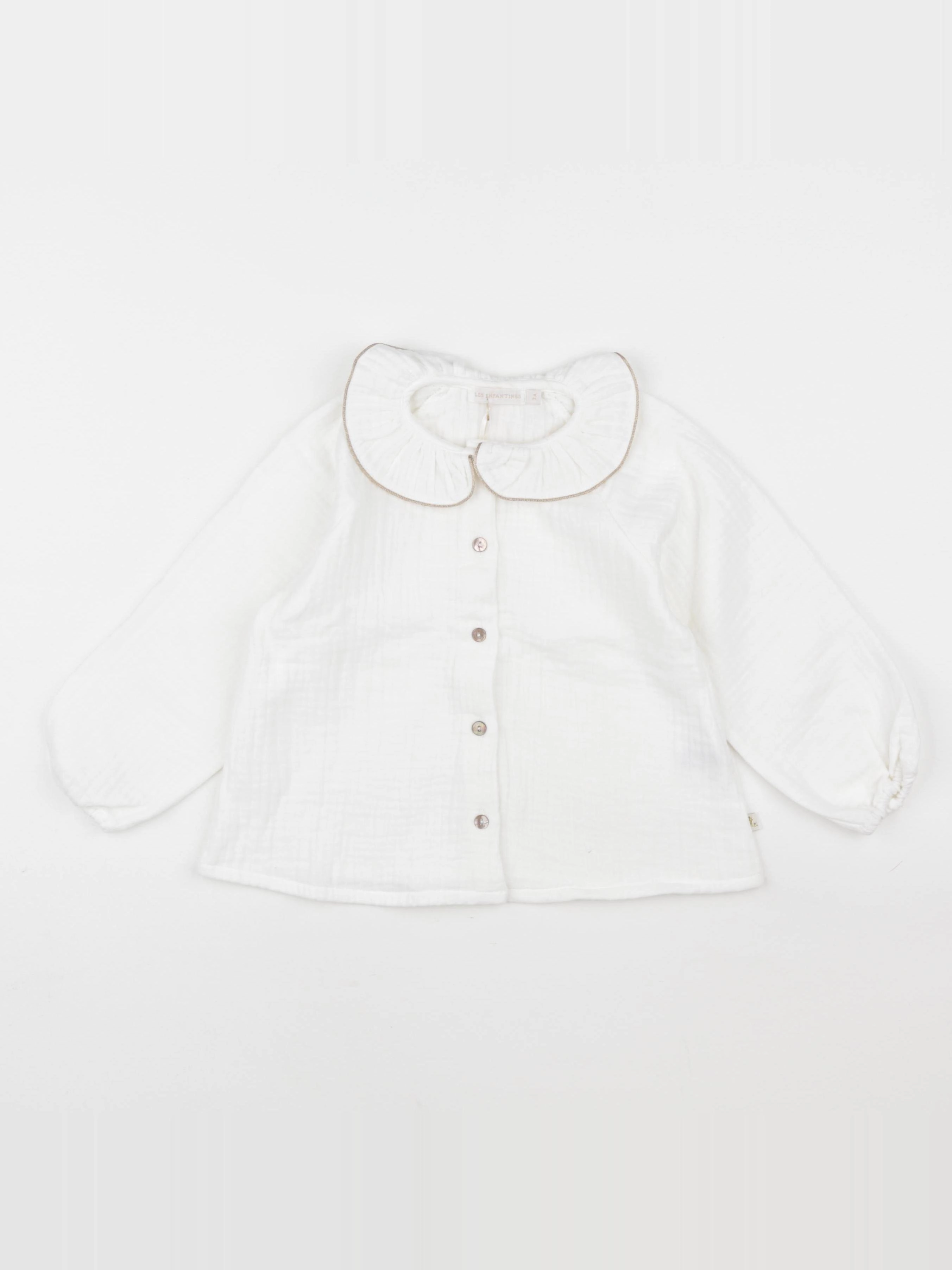 Les Enfantines - blouse blanc - 3 ans
