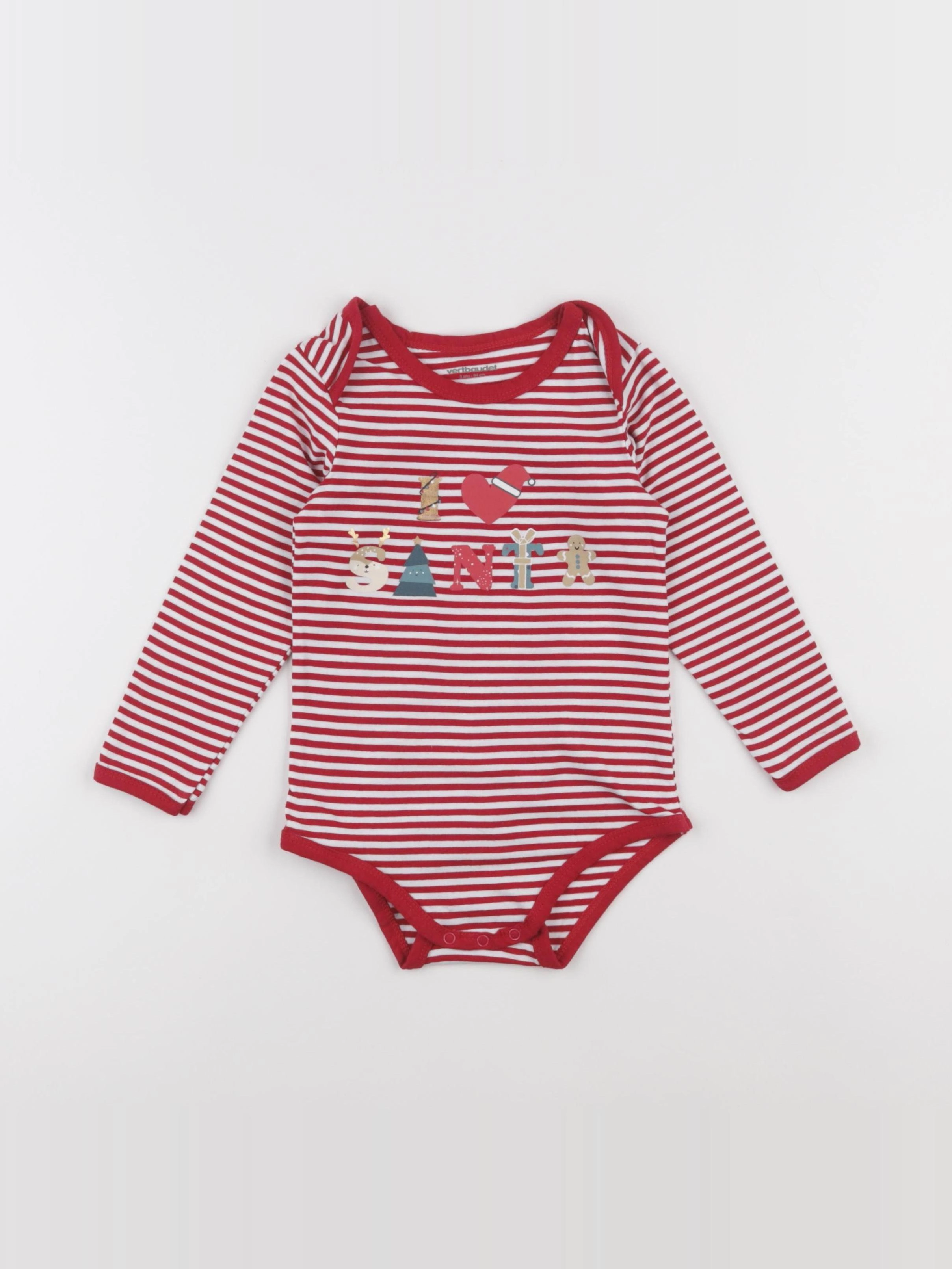 Vertbaudet - body rouge - 3 ans