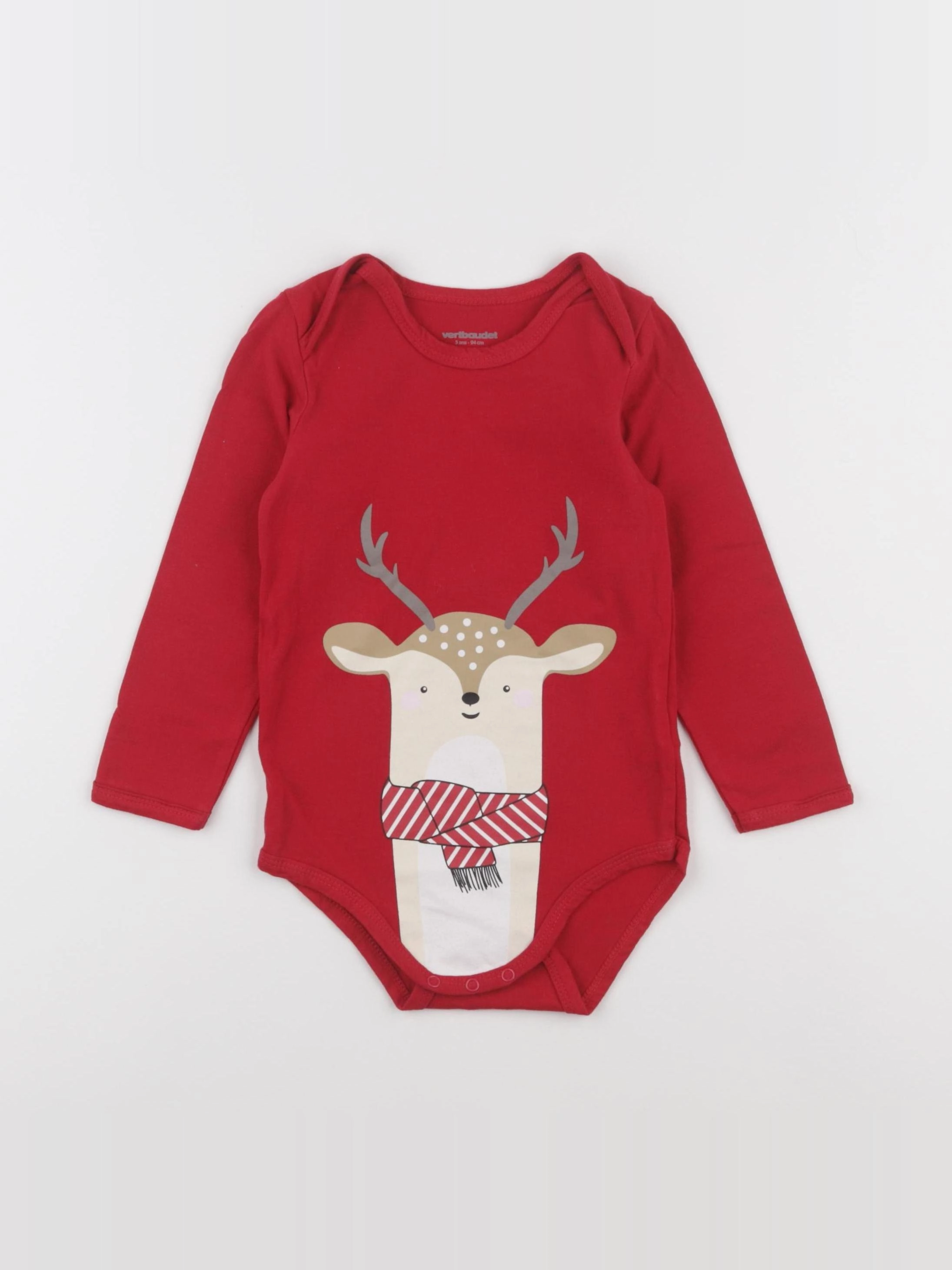 Vertbaudet - body rouge - 3 ans