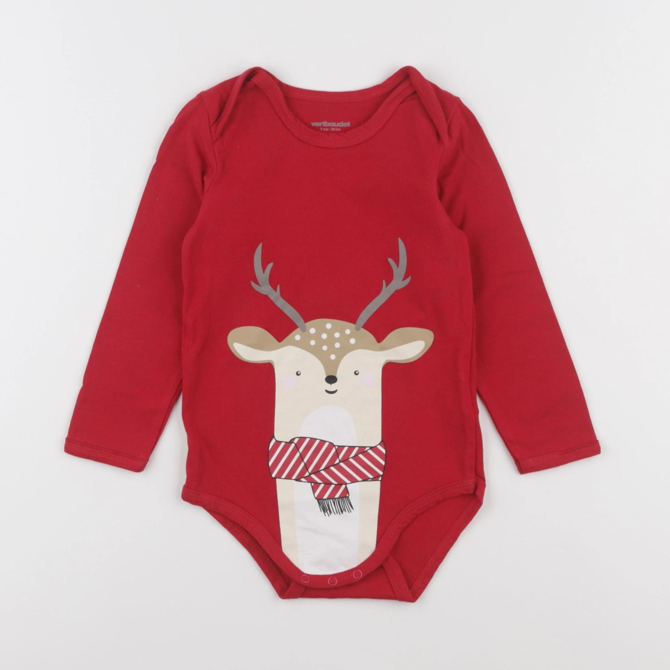Vertbaudet - body rouge - 3 ans