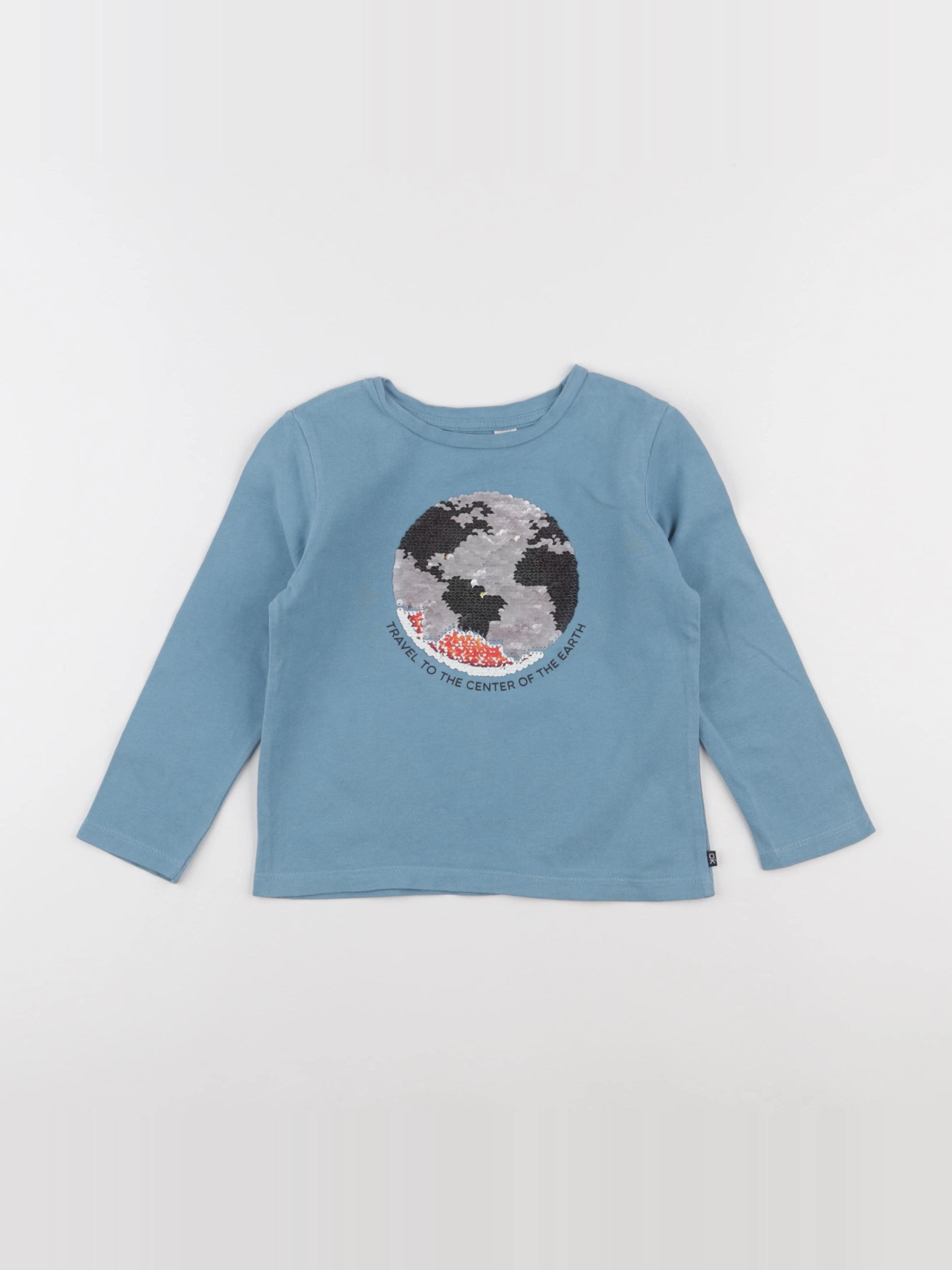 Okaidi - tee-shirt bleu - 3 ans