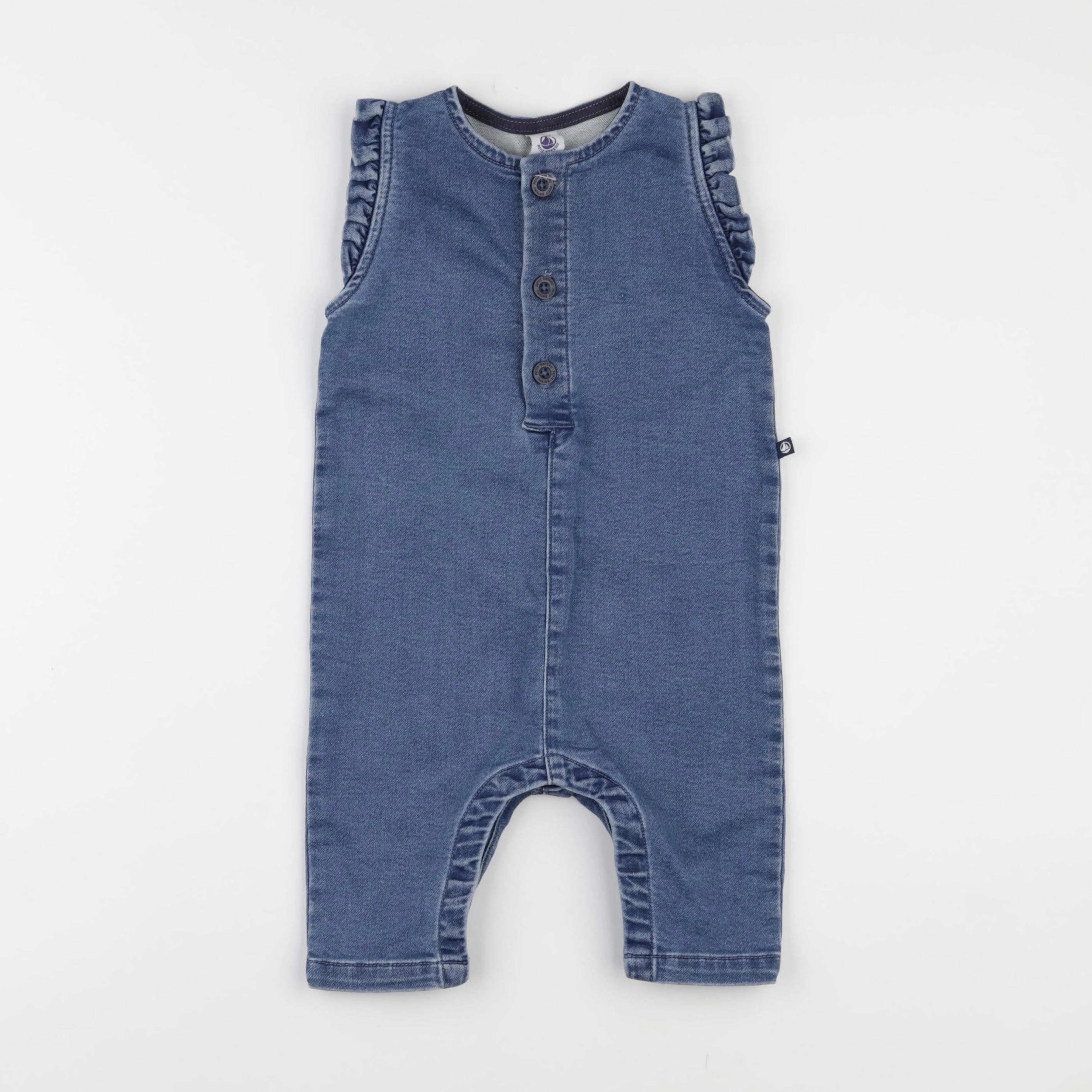 Petit Bateau - combinaison bleu - 12 mois