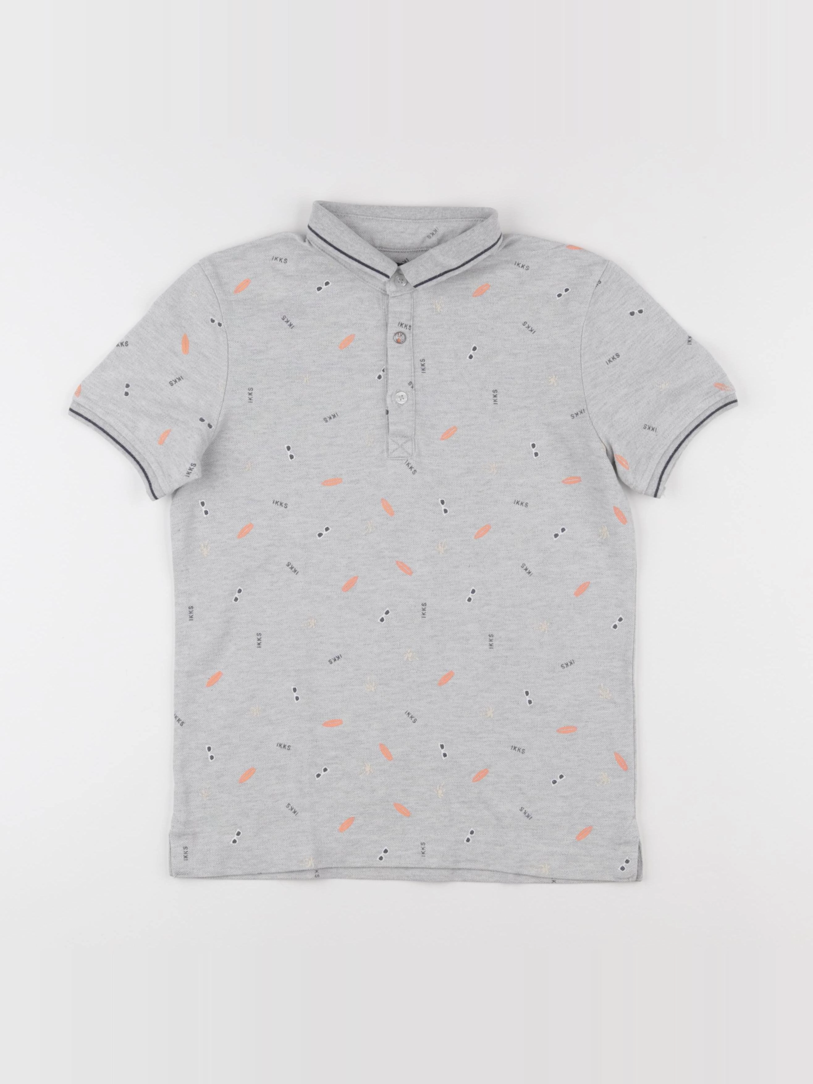 IKKS - polo gris - 10 ans