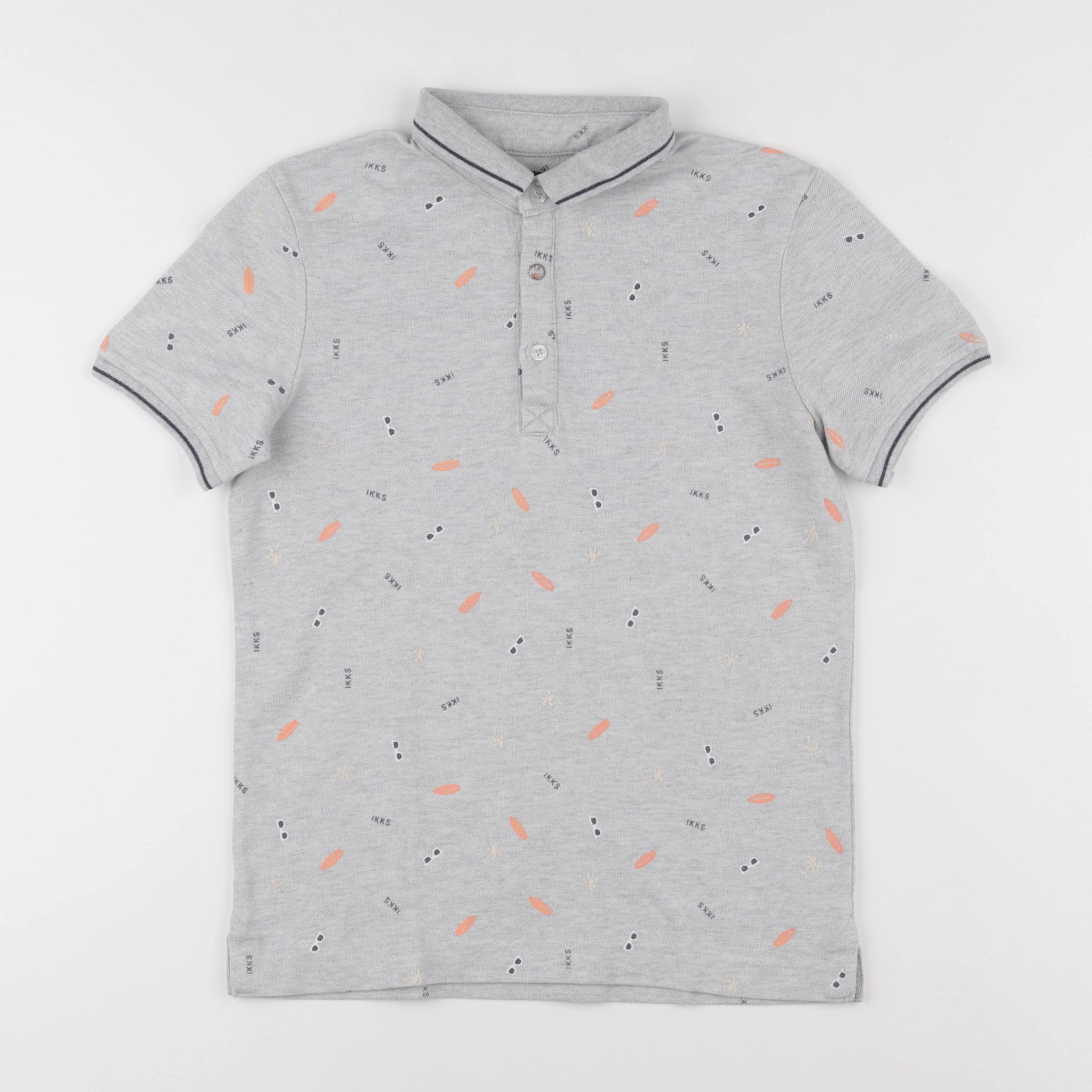 IKKS - polo gris - 10 ans
