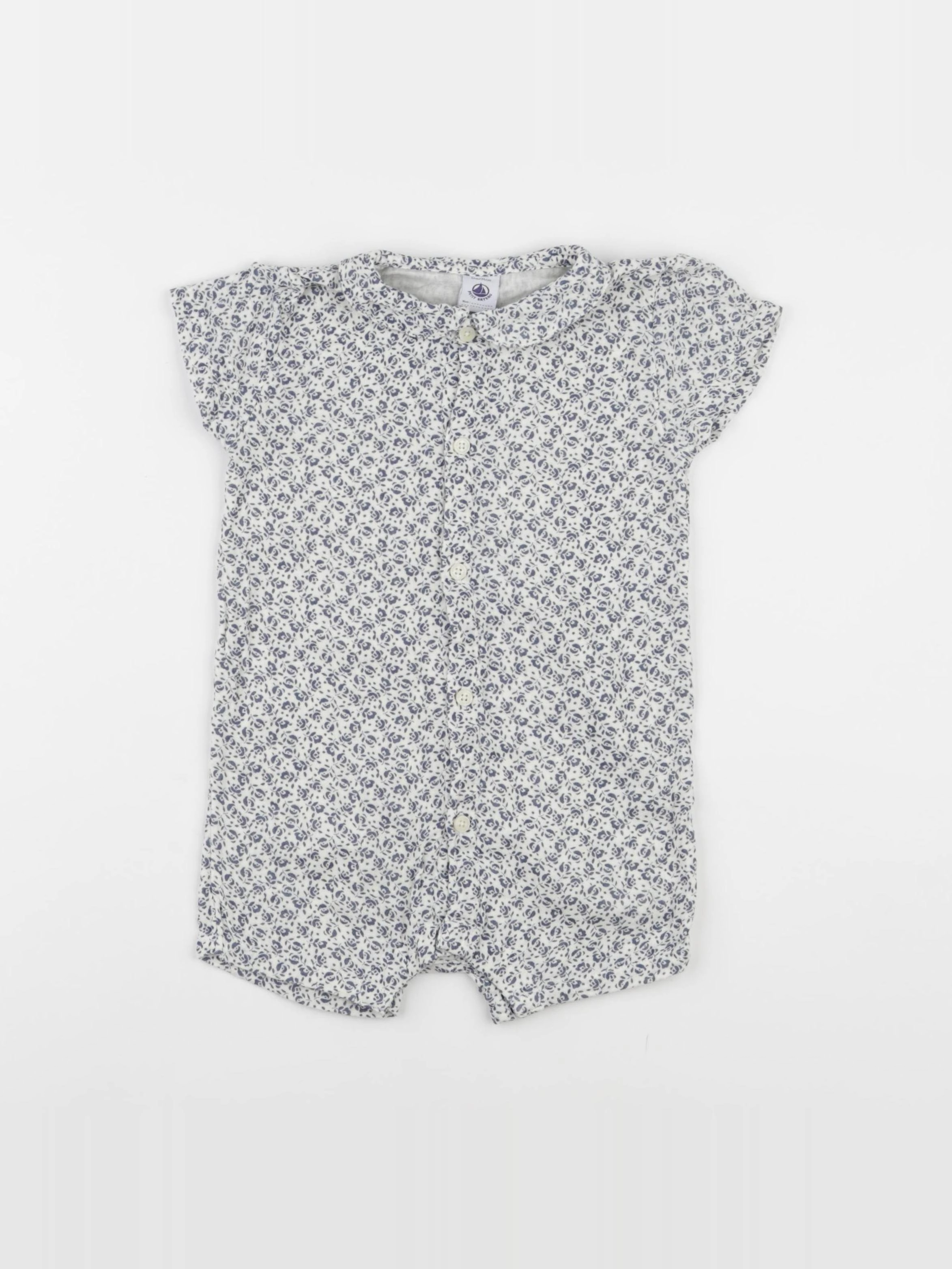 Petit Bateau - combinaison bleu - 12 mois