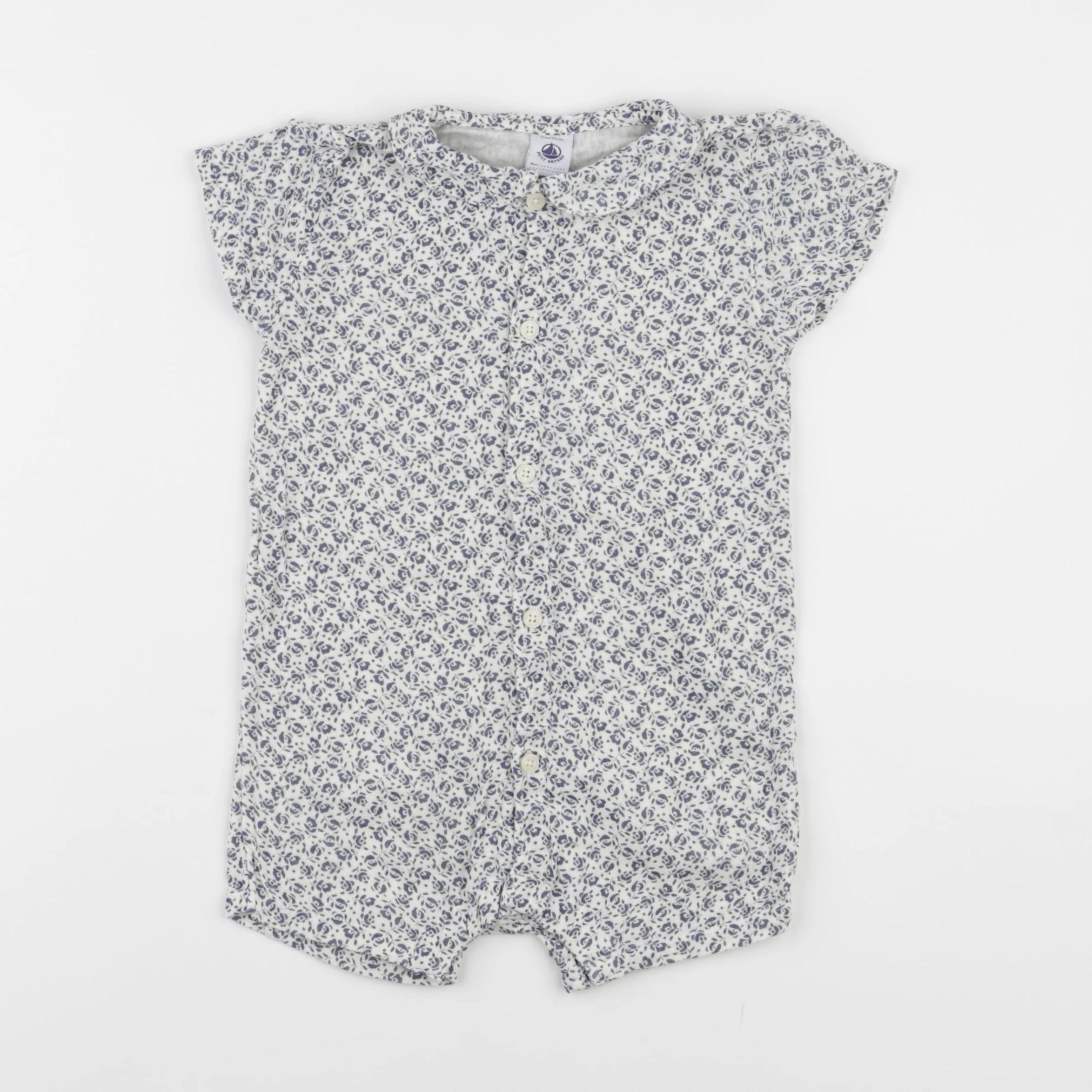 Petit Bateau - combinaison bleu - 12 mois
