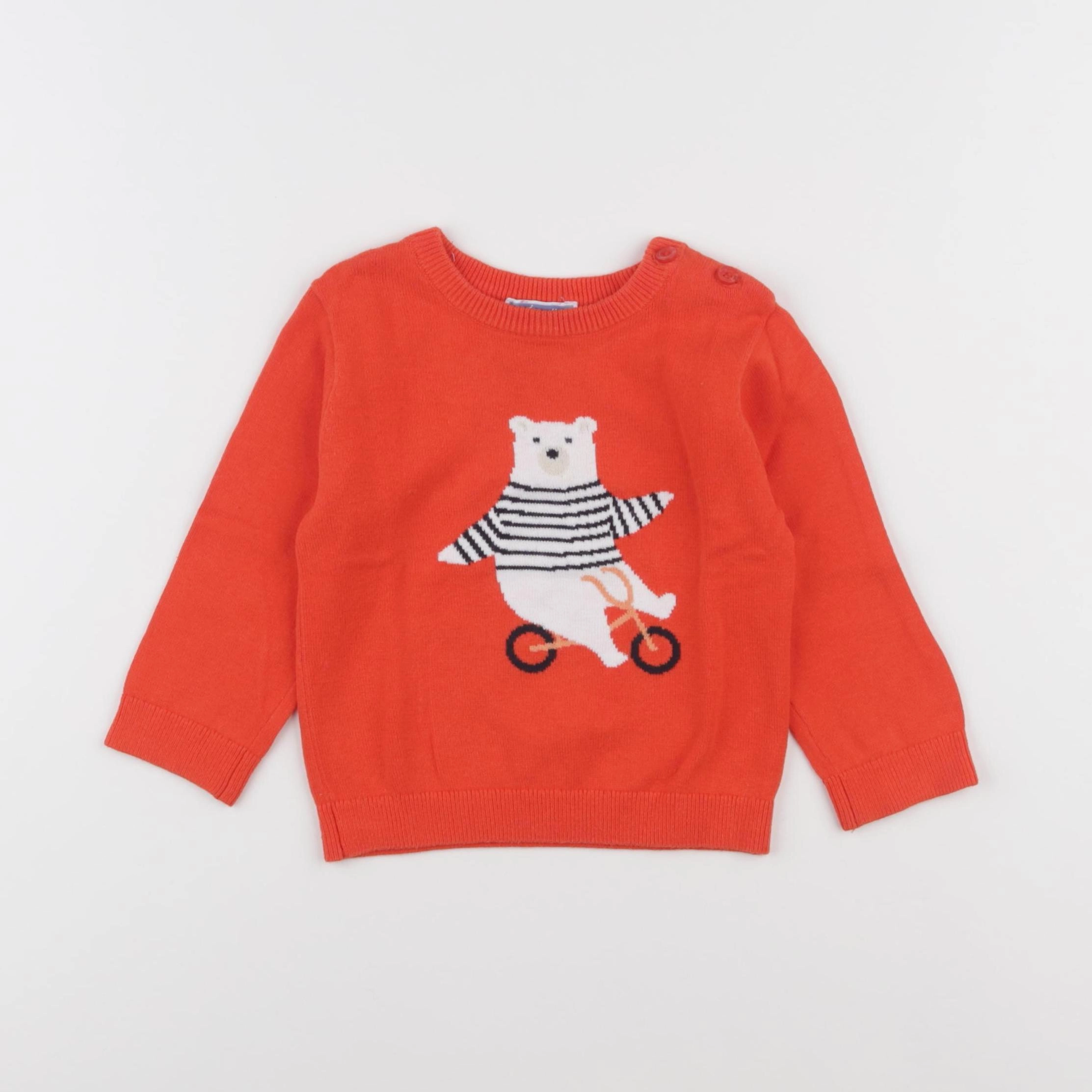 Jacadi - pull rouge - 18 mois