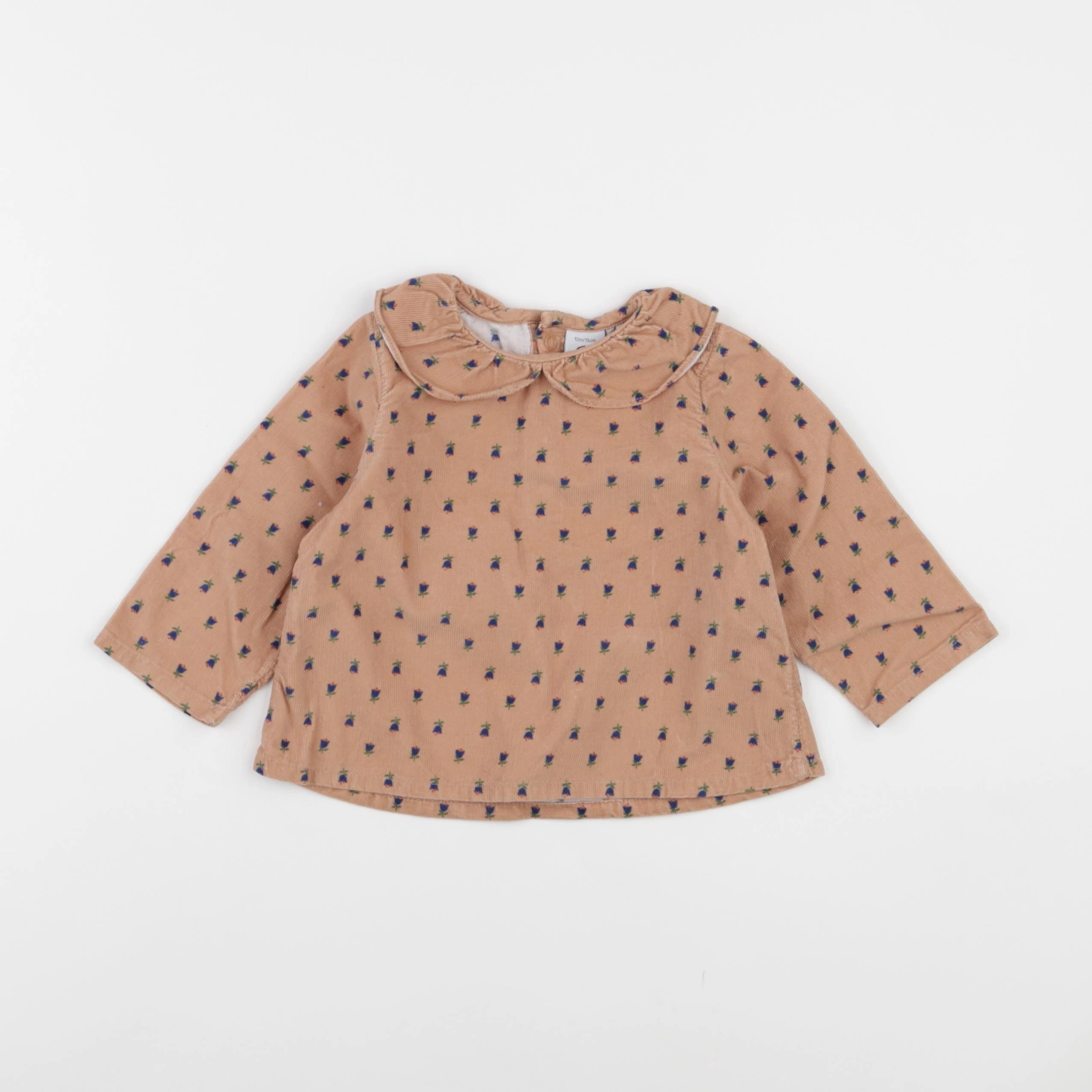 Petit Bateau - blouse marron - 12 mois