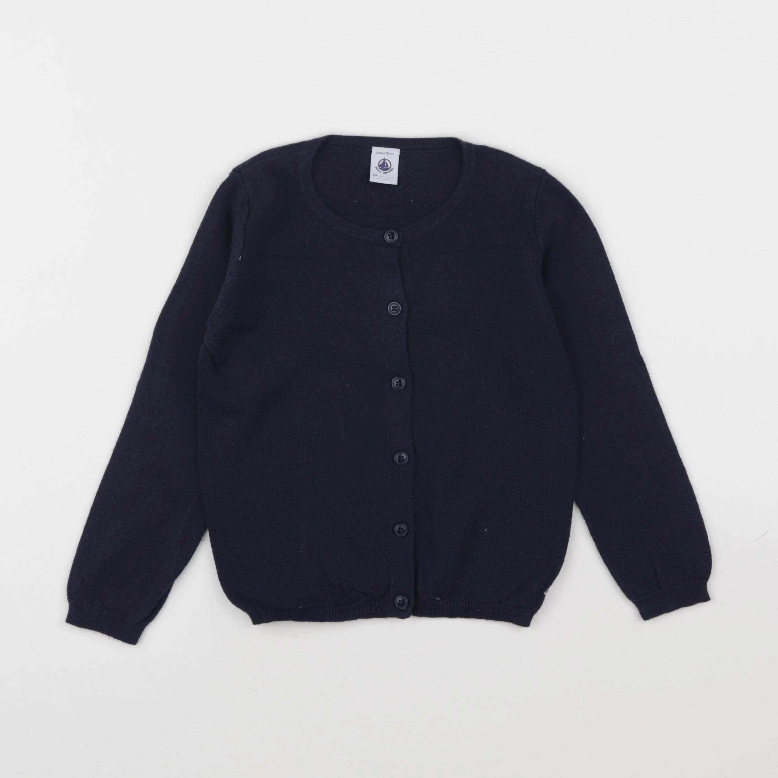 Petit Bateau - gilet bleu - 5 ans