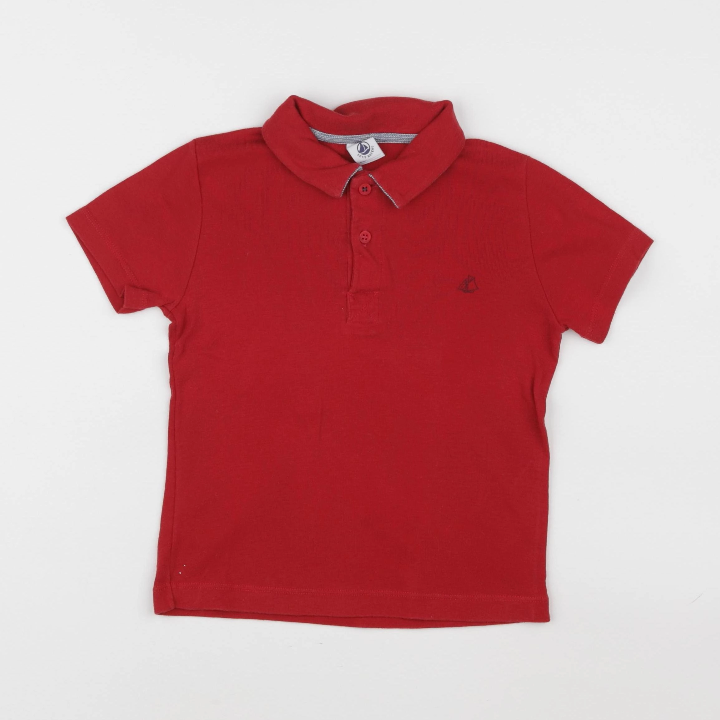 Petit Bateau - polo rouge - 5 ans