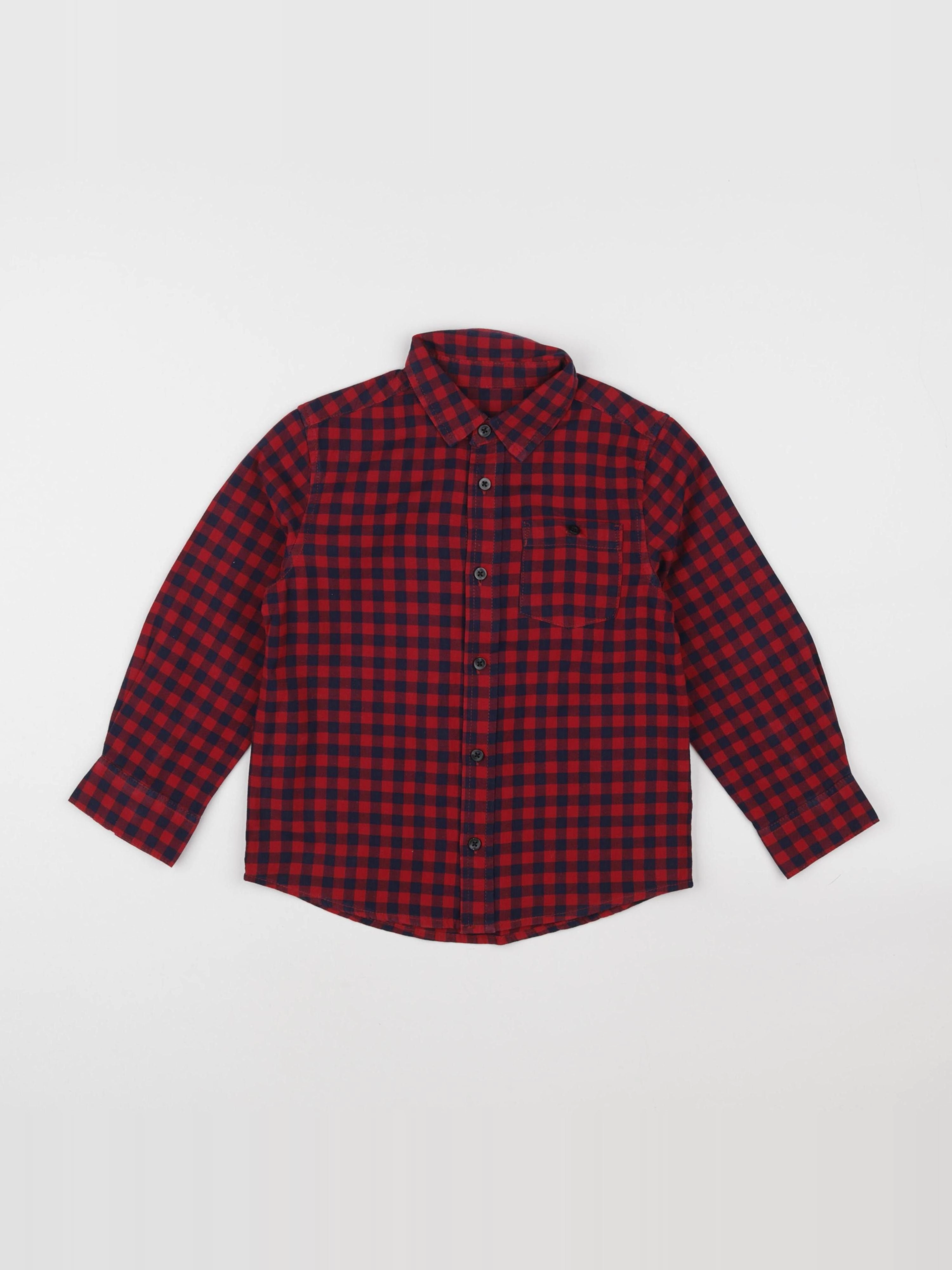 Monoprix - chemise rouge - 5 ans