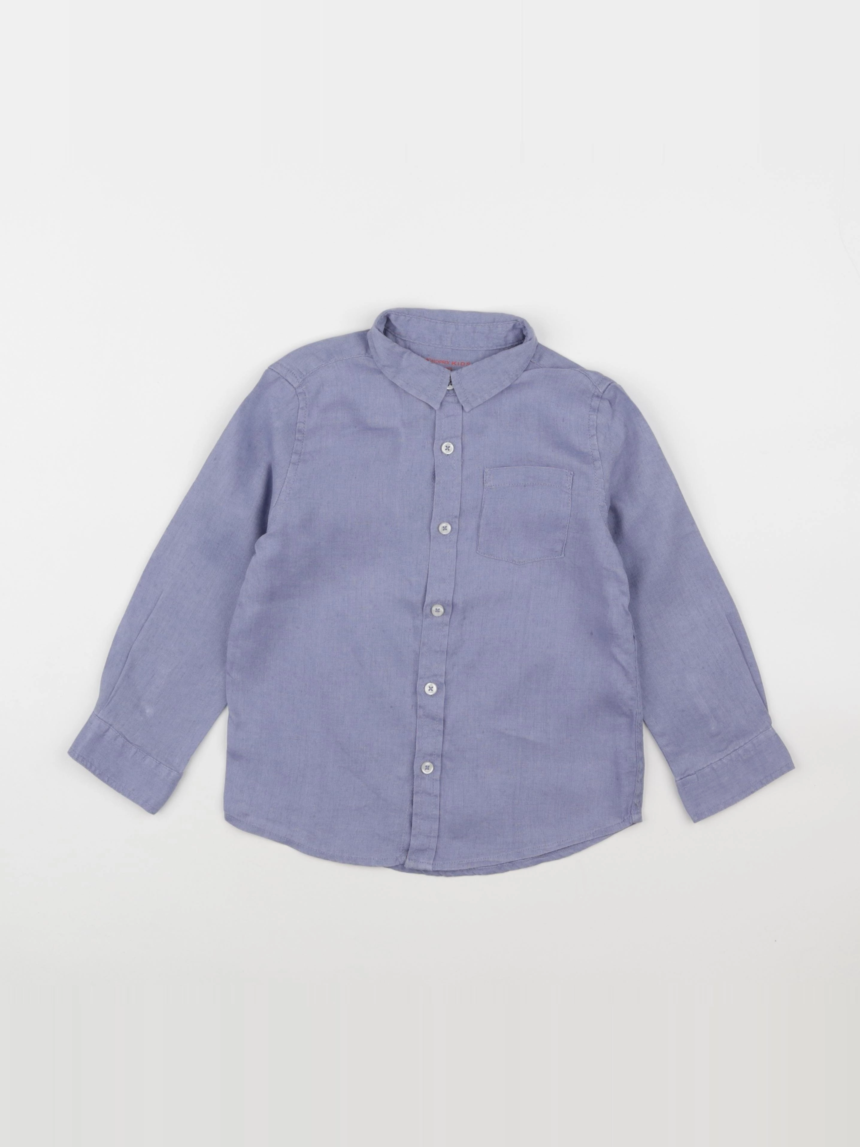 Monoprix - chemise bleu - 4 ans