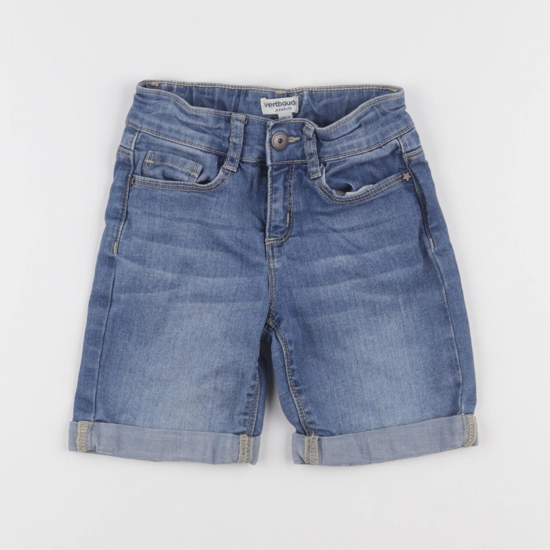Vertbaudet - short bleu - 8 ans