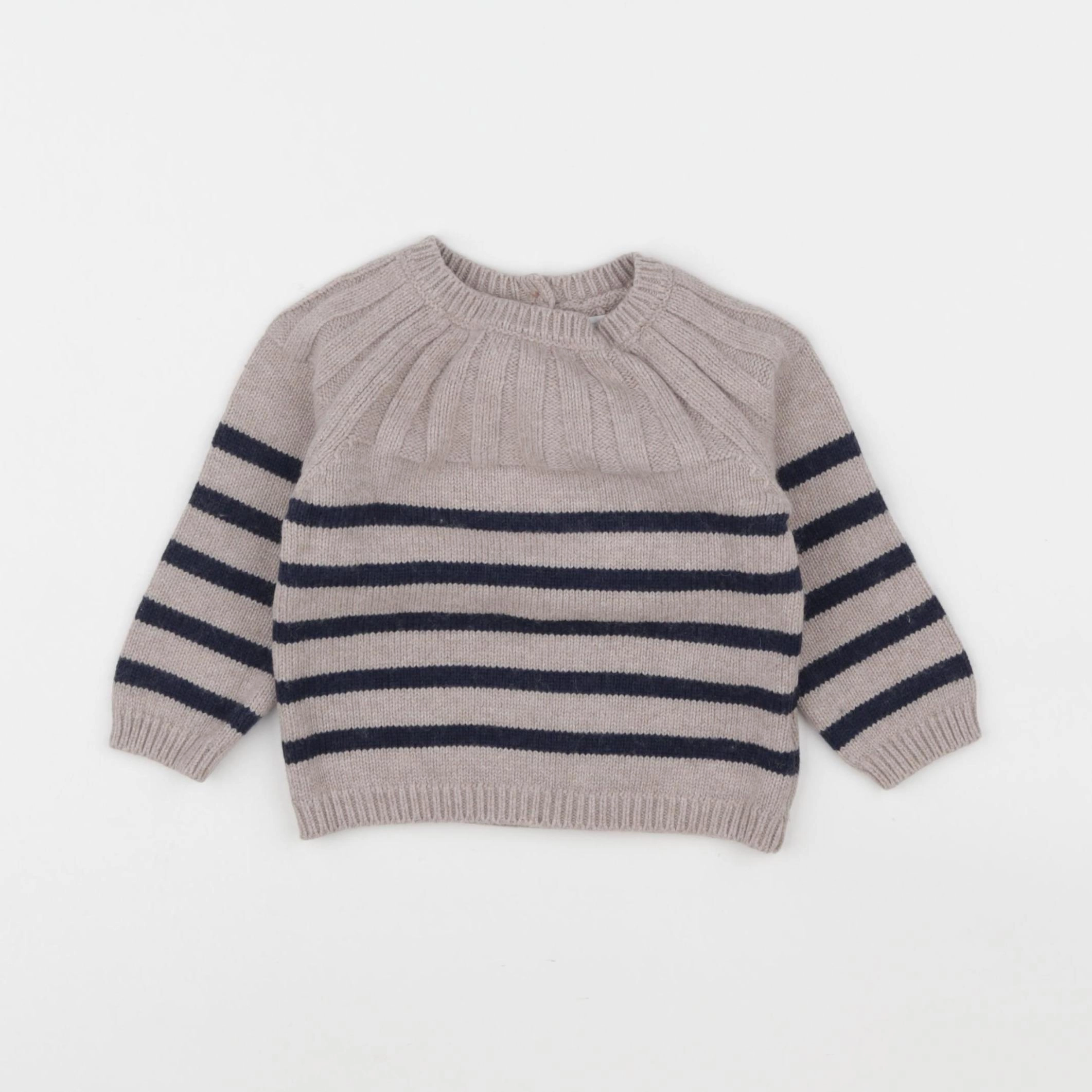 Boutchou - pull marron - 12 mois
