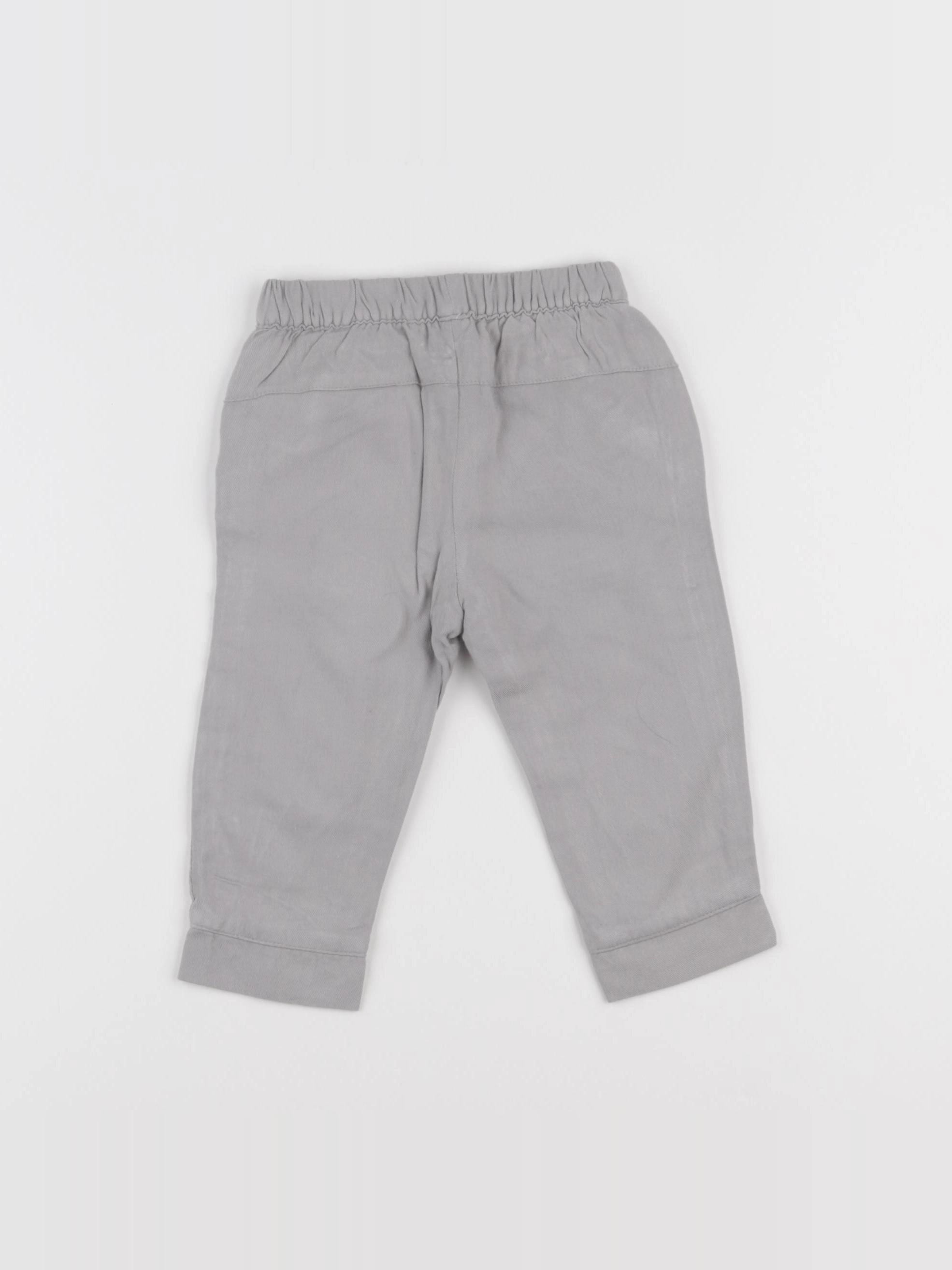 Vertbaudet - pantalon gris - 9 mois